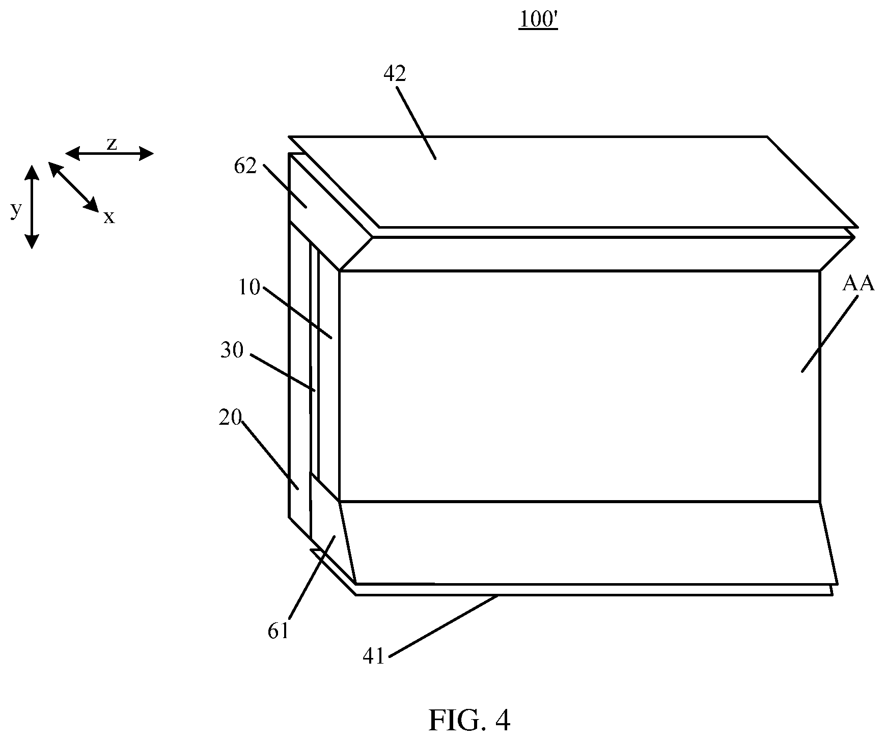 Patent US12306428 Figure 4 – Transparent display panel and electronic device