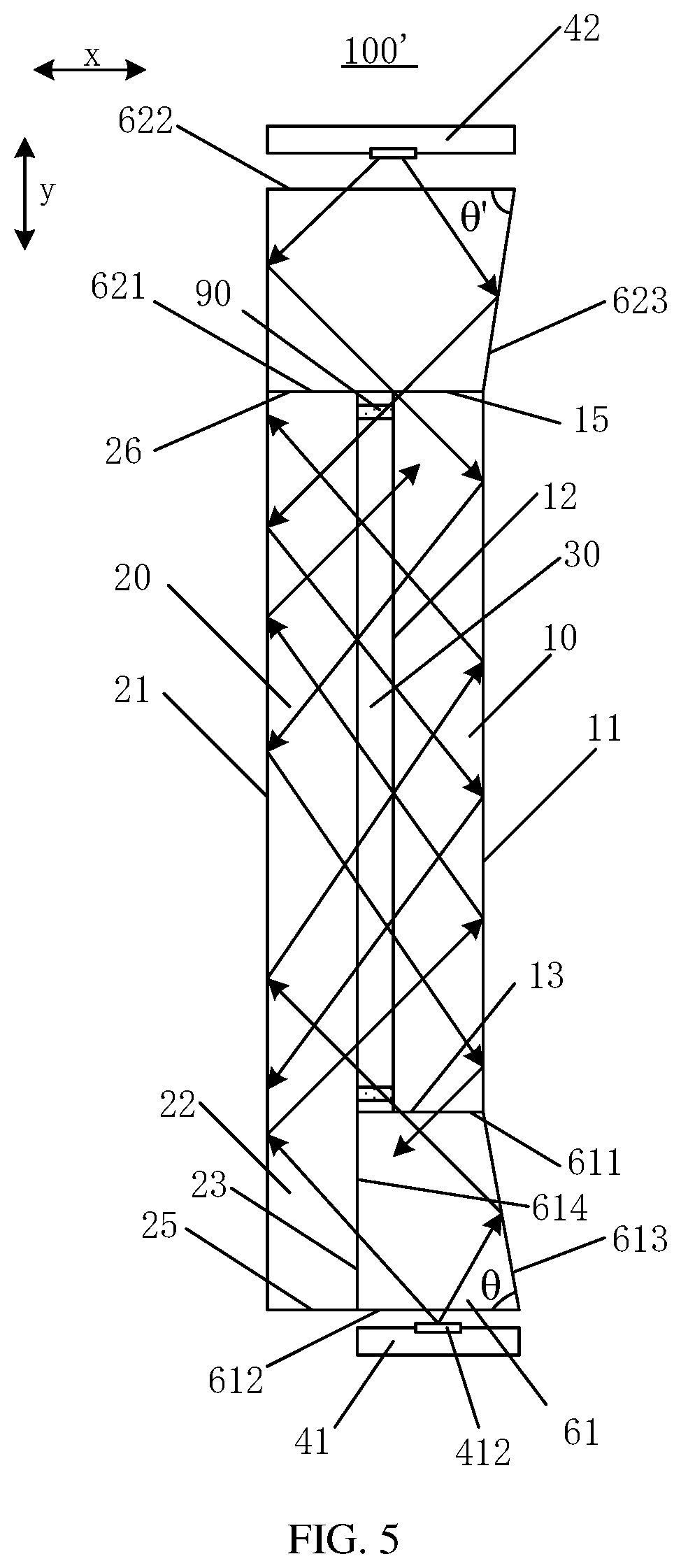 Patent US12306428 Figure 5 – Transparent display panel and electronic device