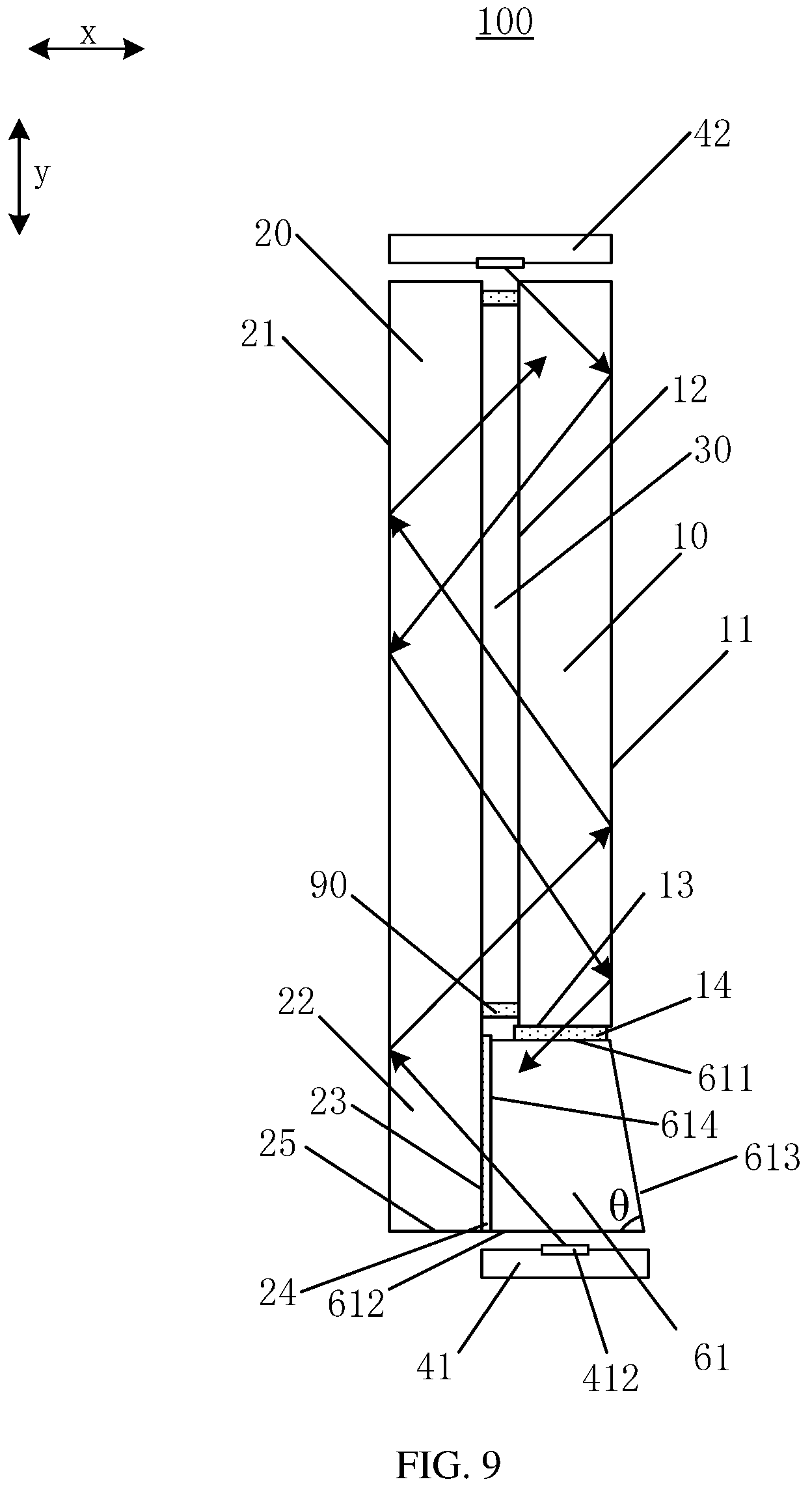 Patent US12306428 Figure 8 – Transparent display panel and electronic device