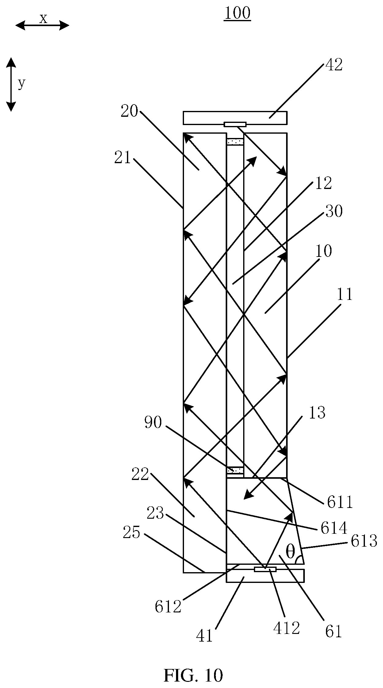 Patent US12306428 Figure 9 – Transparent display panel and electronic device