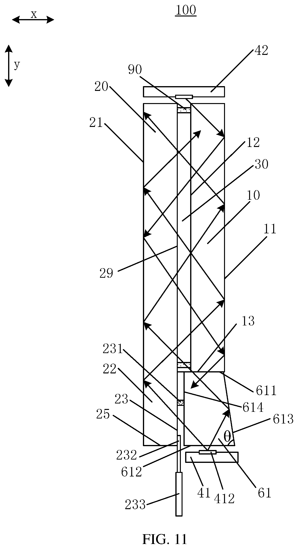 Patent US12306428 Figure 10 – Transparent display panel and electronic device