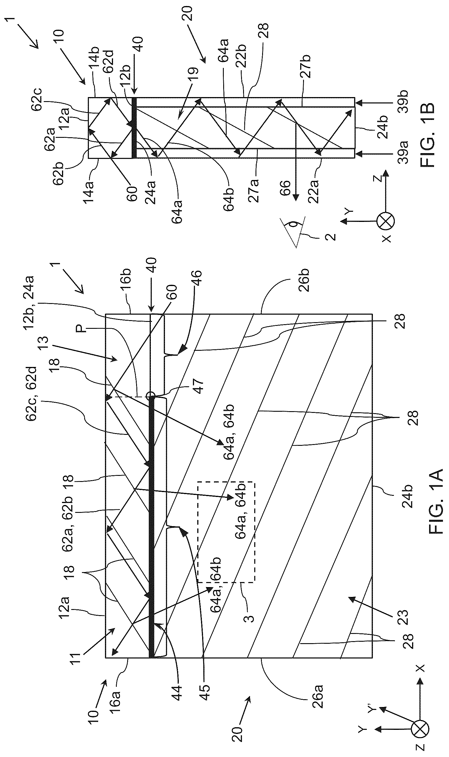 Patent US12306429 Figure 1 – Optical aperture multipliers having a rectangular waveguide
