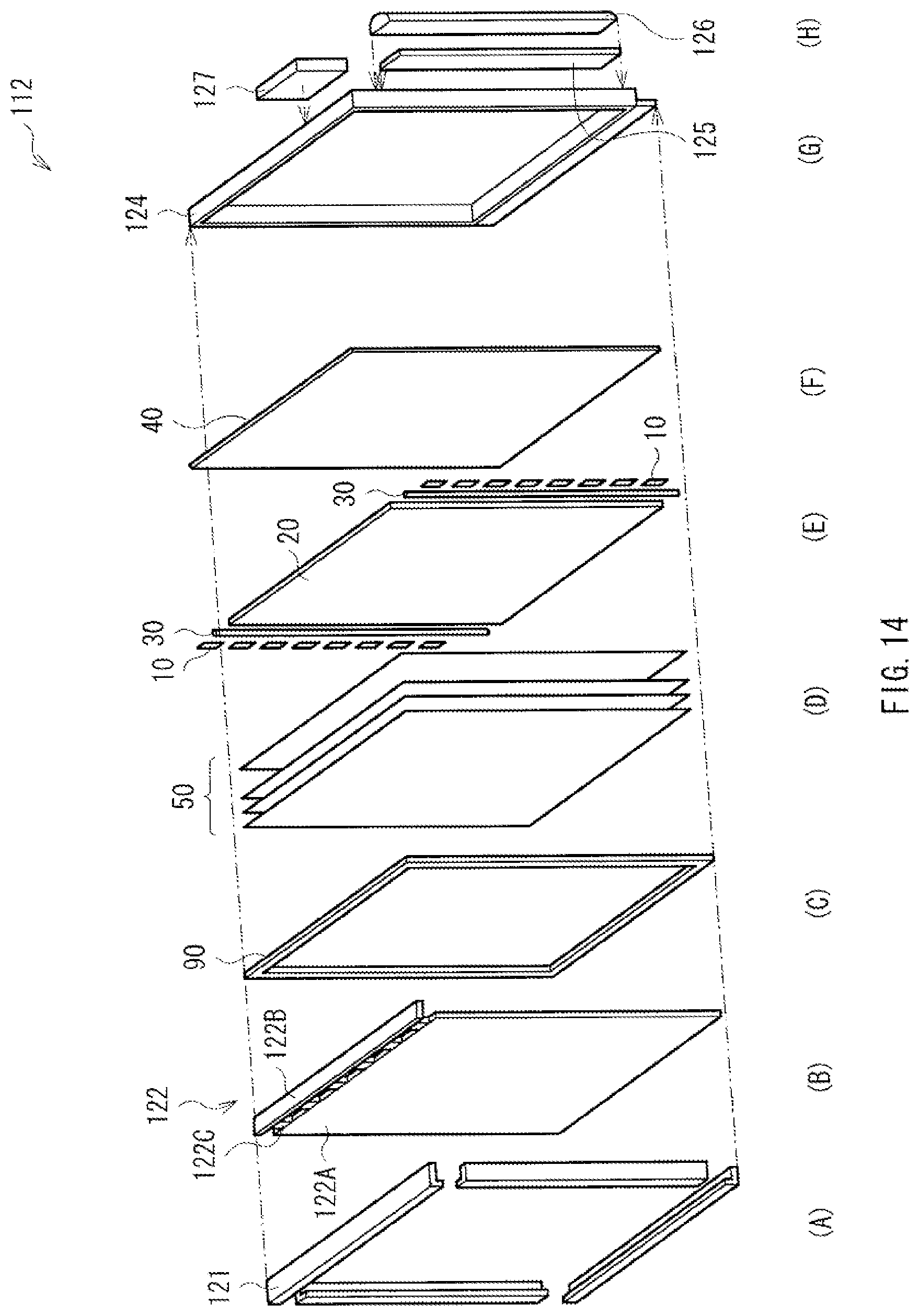 Patent US12306430 Figure 13 – Light emitting unit, display, and lighting apparatus