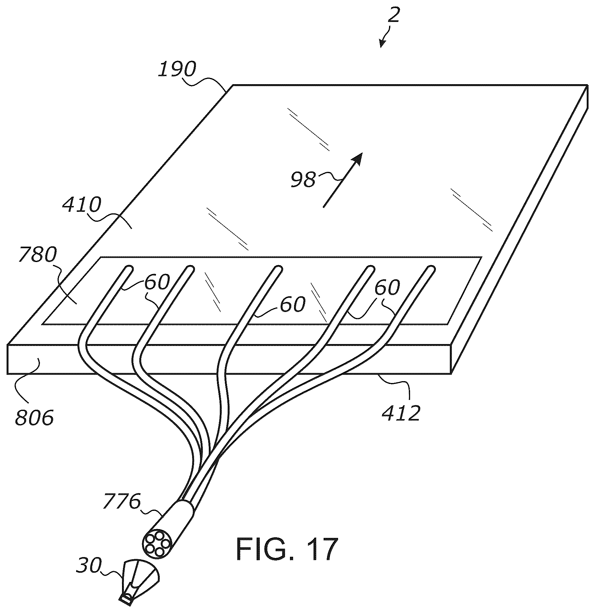 Patent US12306432 Figure 13 – Method of making thin light guide illumination systems using side-emitting LEDs