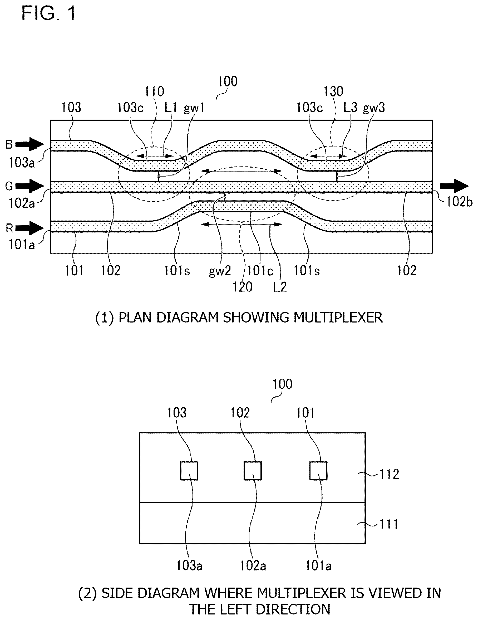 Patent US12306435 Figure 1 – Optical multiplexer and manufacturing method for the same