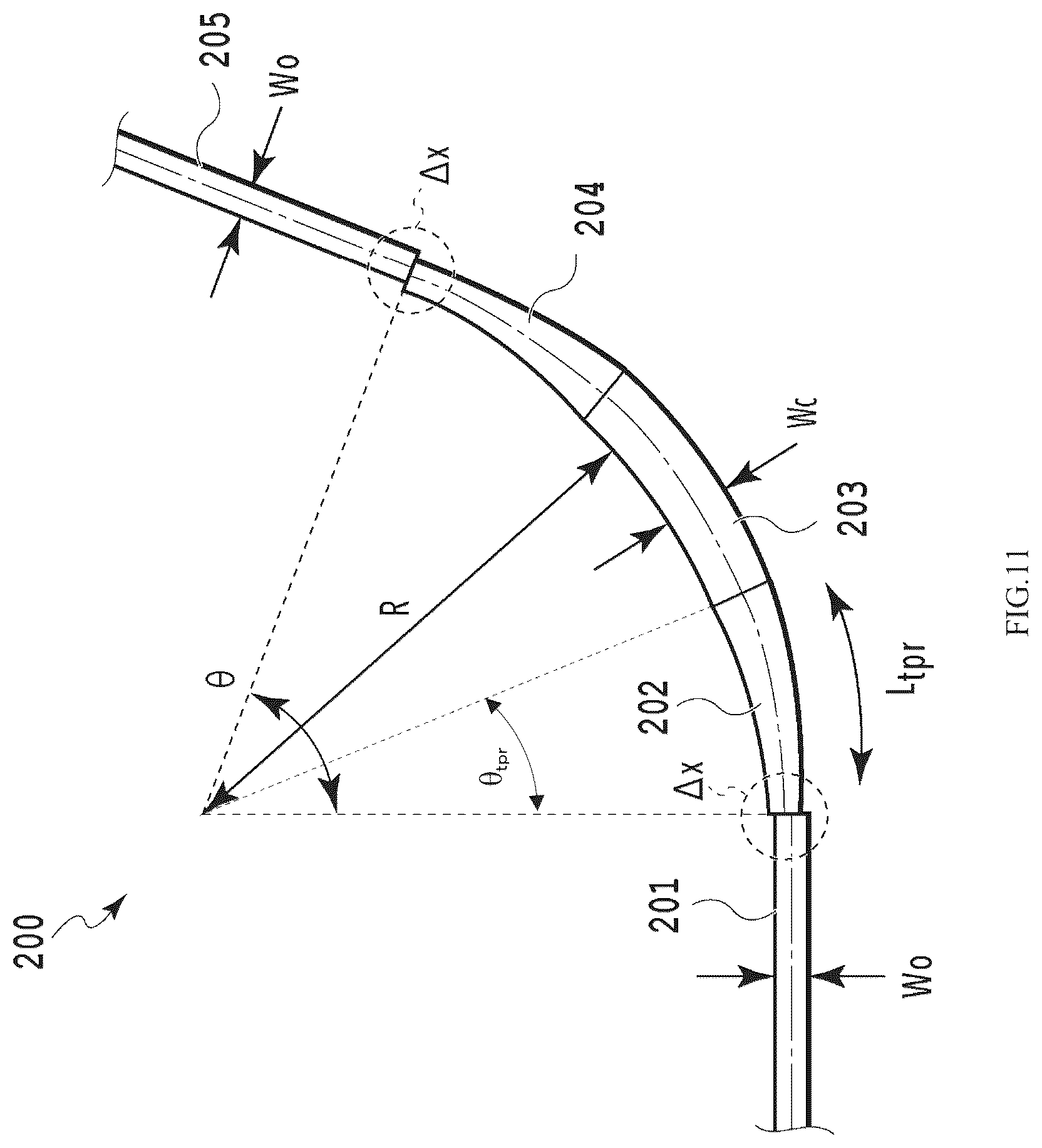 Patent US12306438 Figure 11 – Optical waveguide