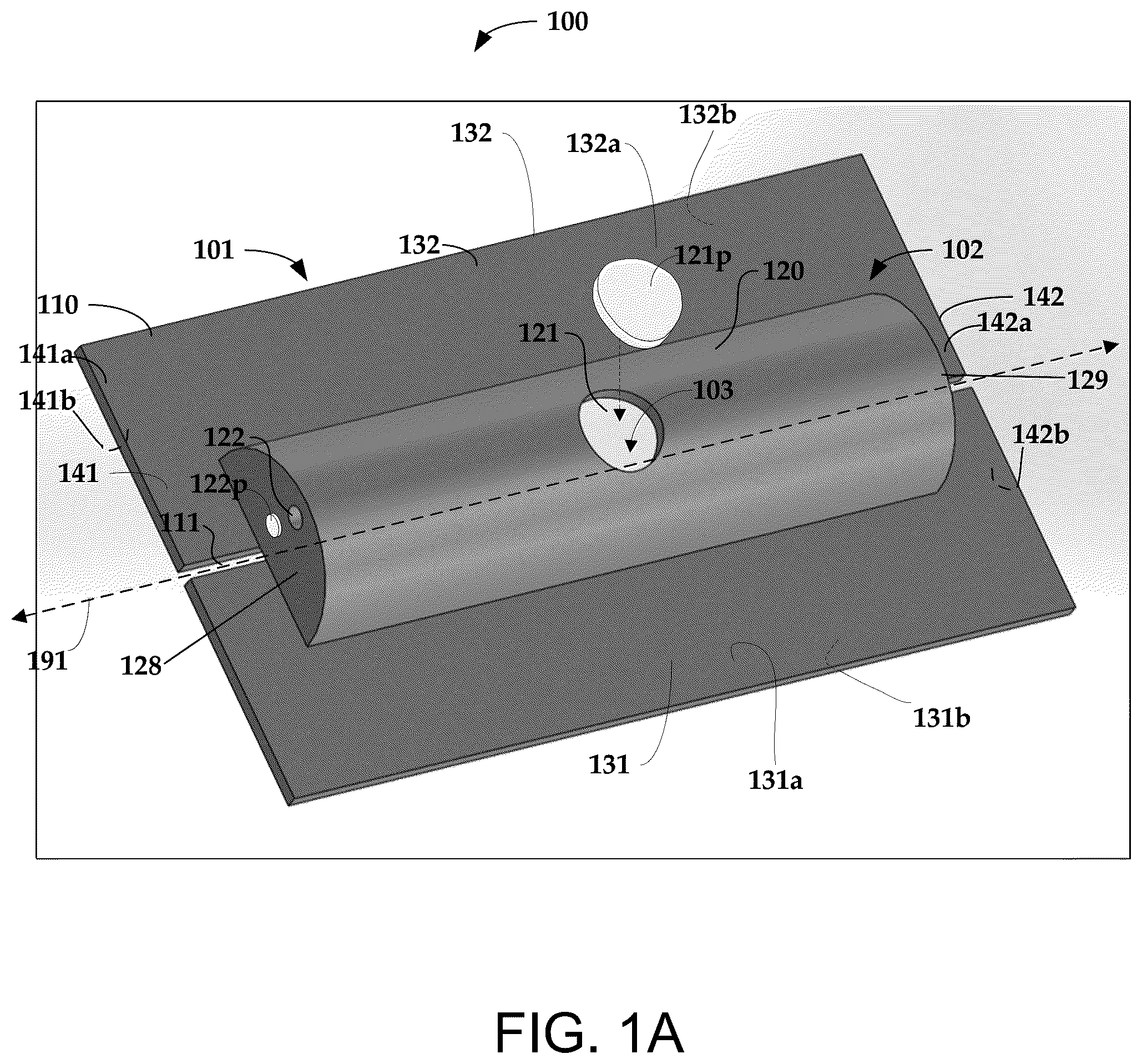 Patent US12306443 Figure 1 – Optical fiber attachment device