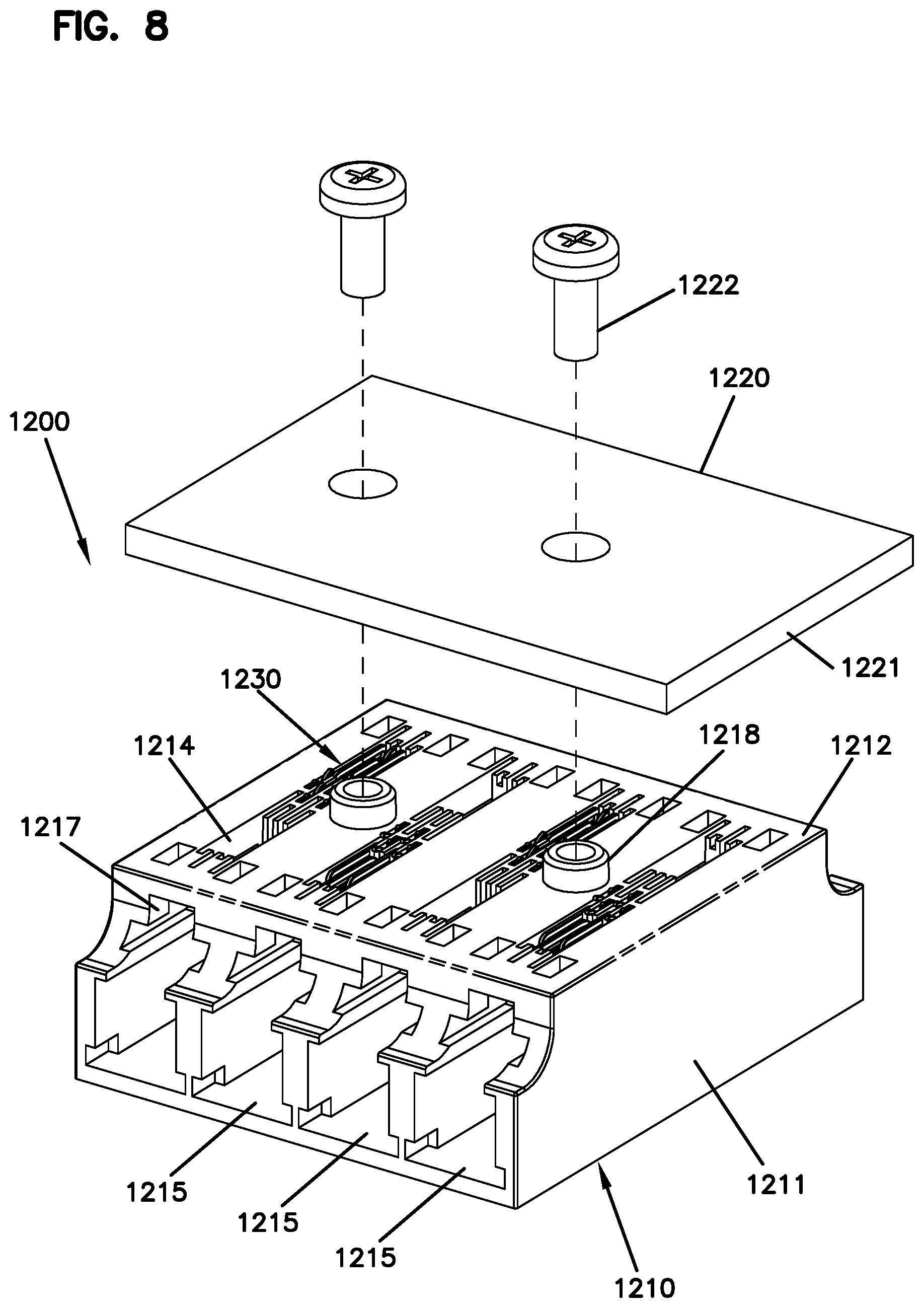 Patent US12306444 Figure 8 – Managed fiber connectivity systems