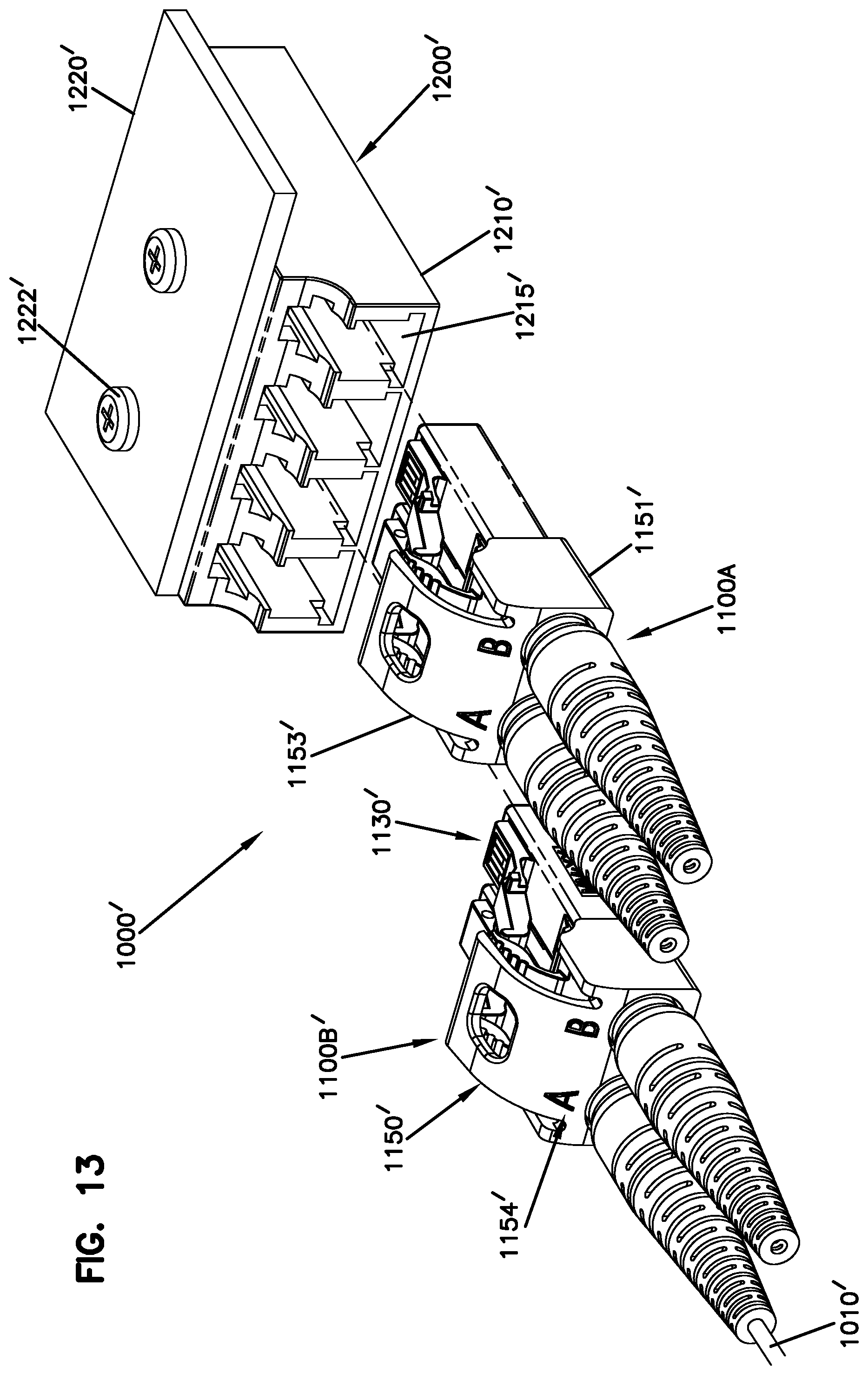 Patent US12306444 Figure 13 – Managed fiber connectivity systems