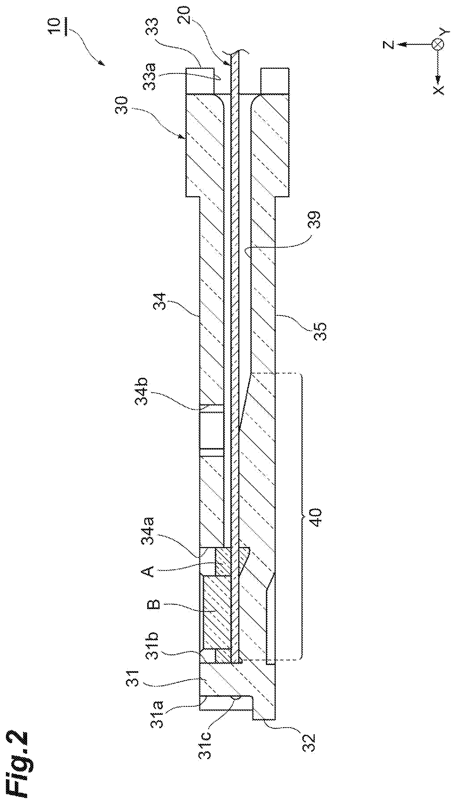 Patent US12306446 Figure 2 – Ferrule and optical connector
