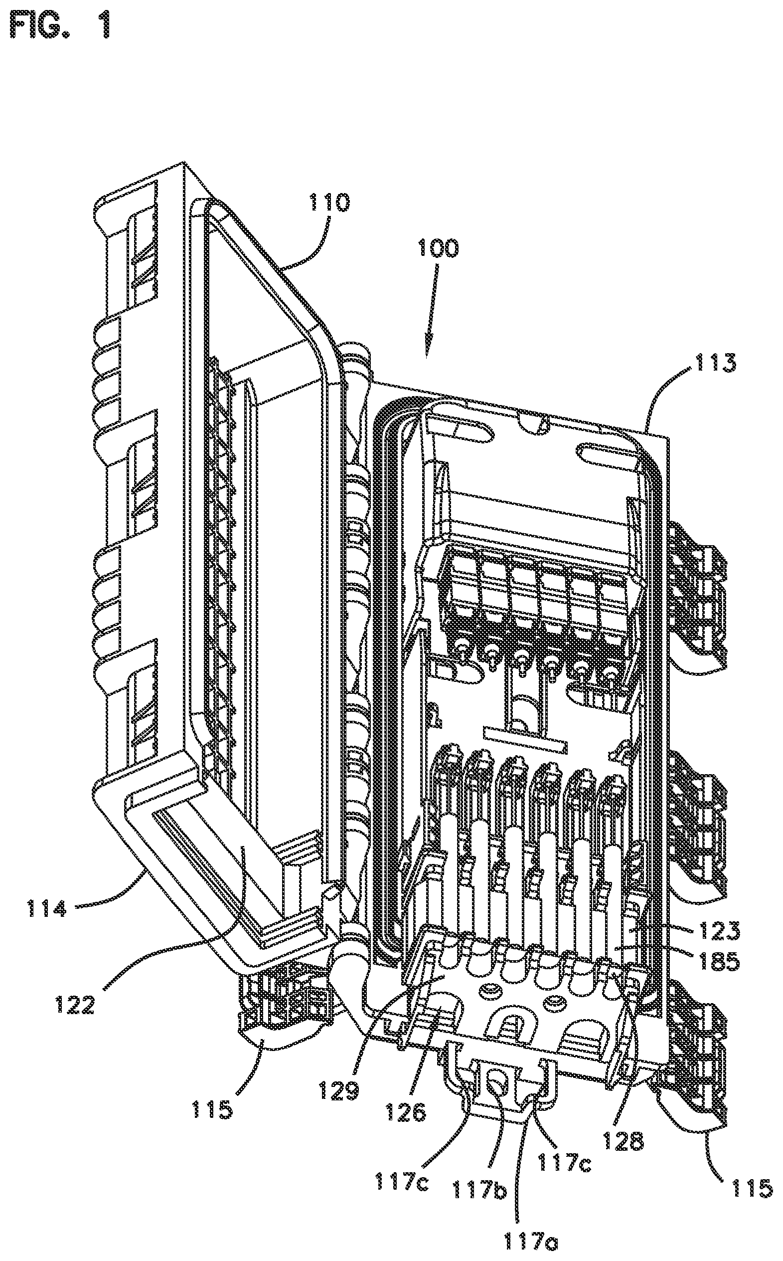 Patent US12306449 Figure 1 – Cable sealant arrangement with port size reducer