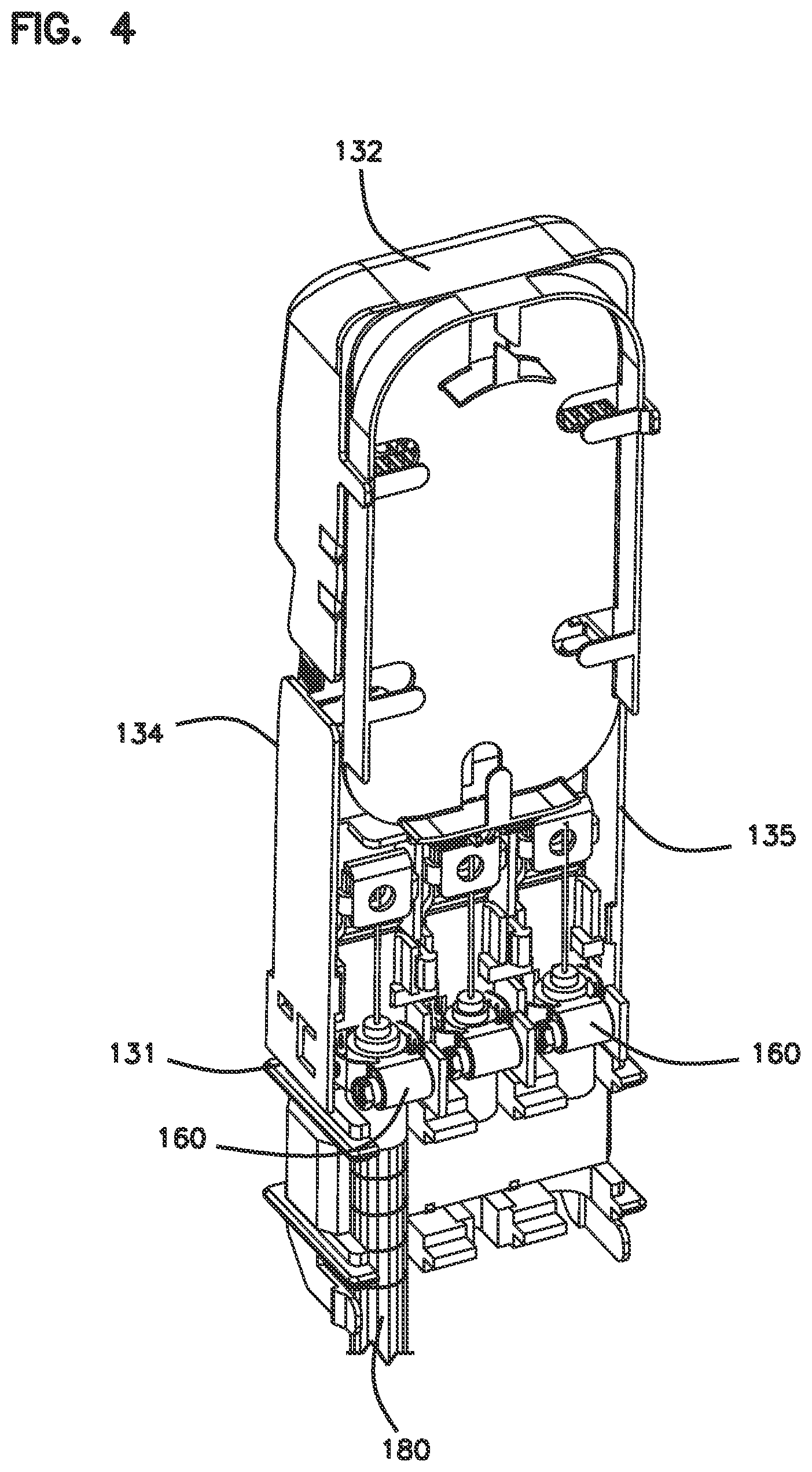Patent US12306449 Figure 4 – Cable sealant arrangement with port size reducer