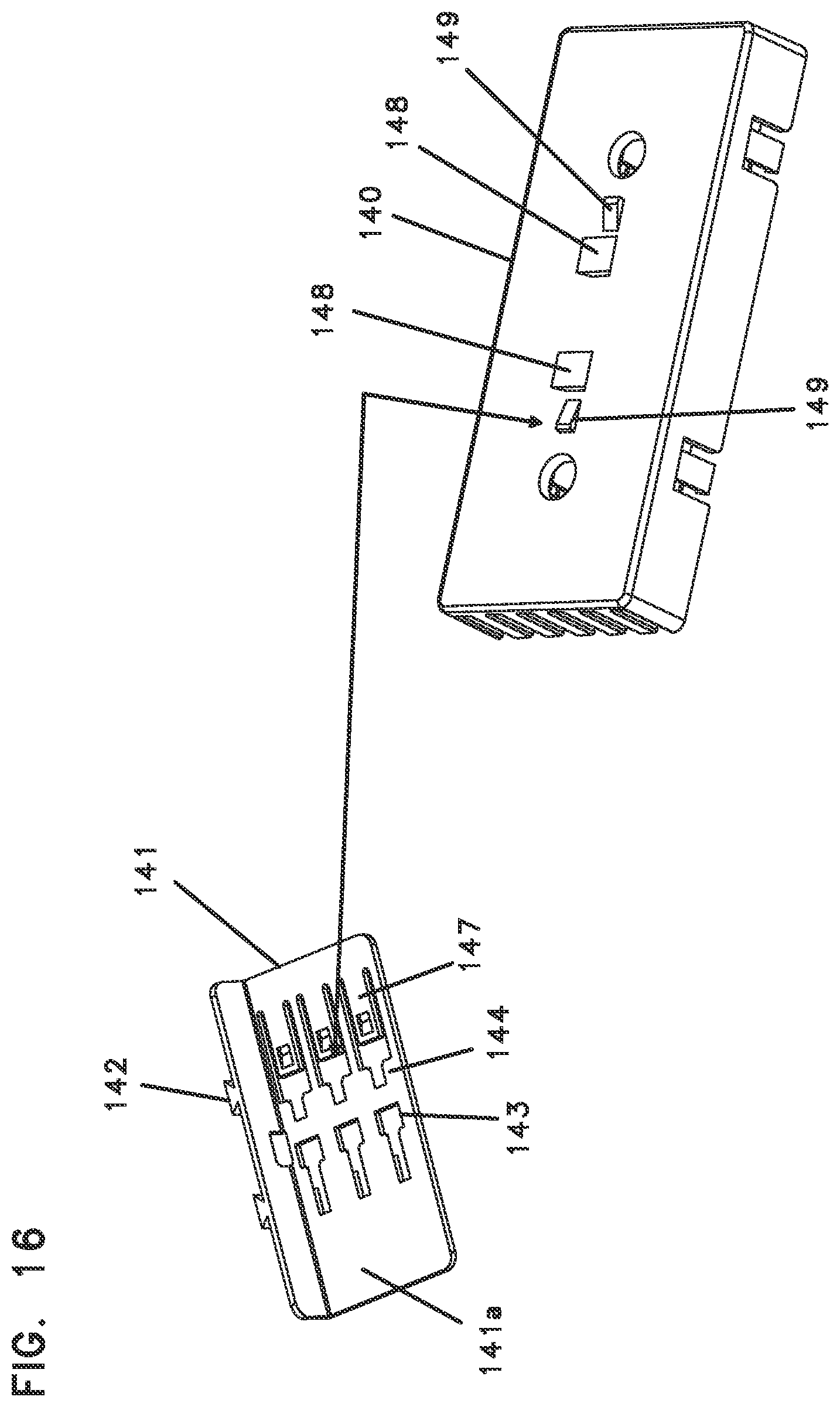Patent US12306449 Figure 16 – Cable sealant arrangement with port size reducer