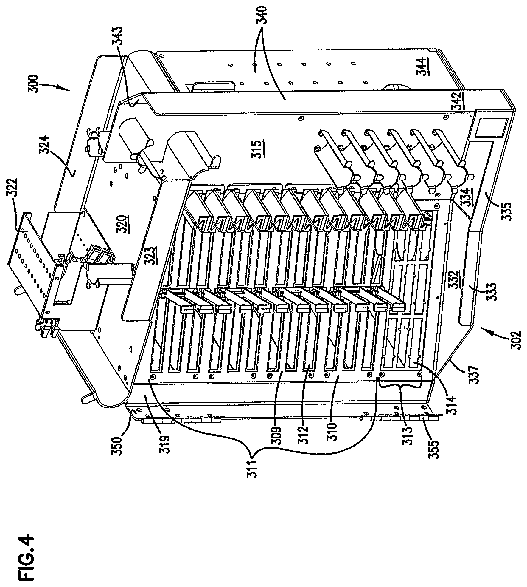 Patent US12306450 Figure 6 – Fiber distribution hub