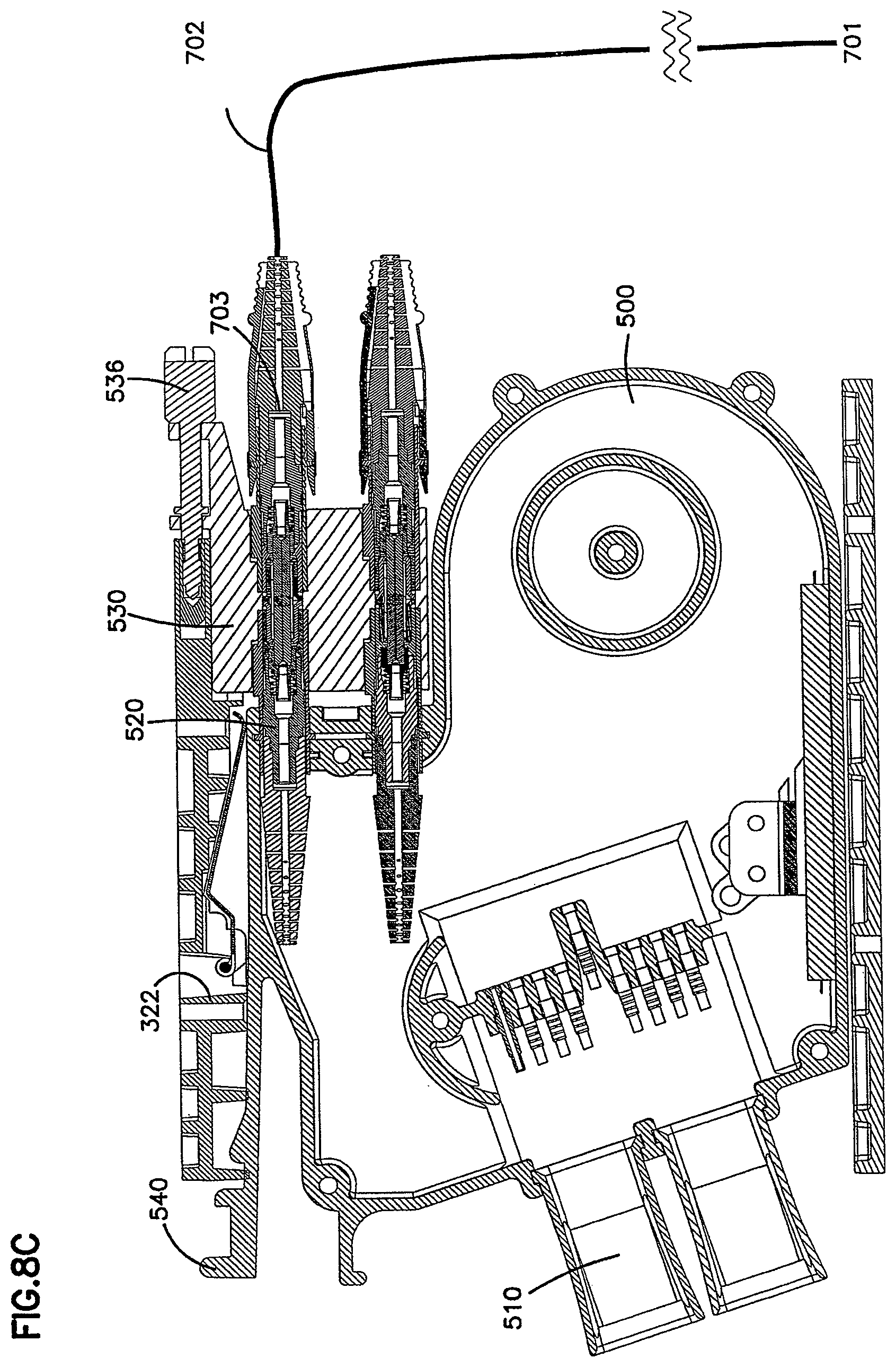 Patent US12306450 Figure 12 – Fiber distribution hub
