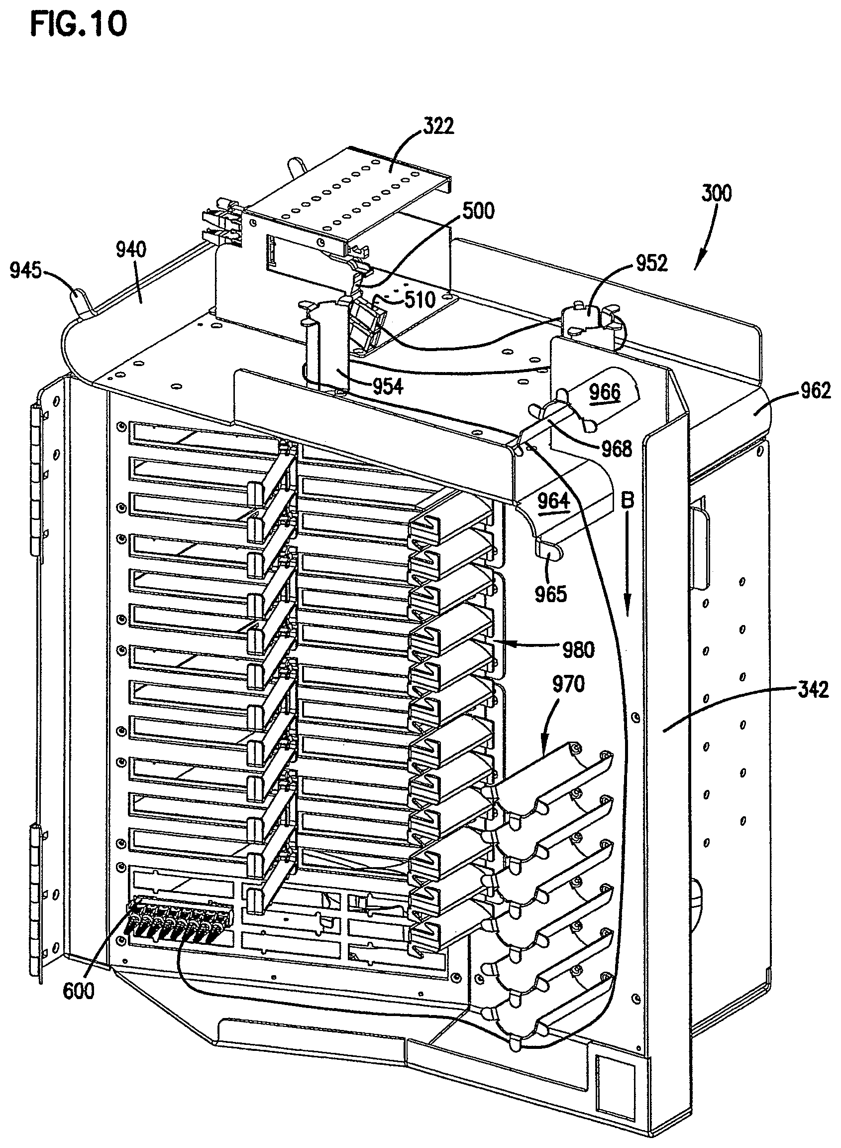 Patent US12306450 Figure 14 – Fiber distribution hub