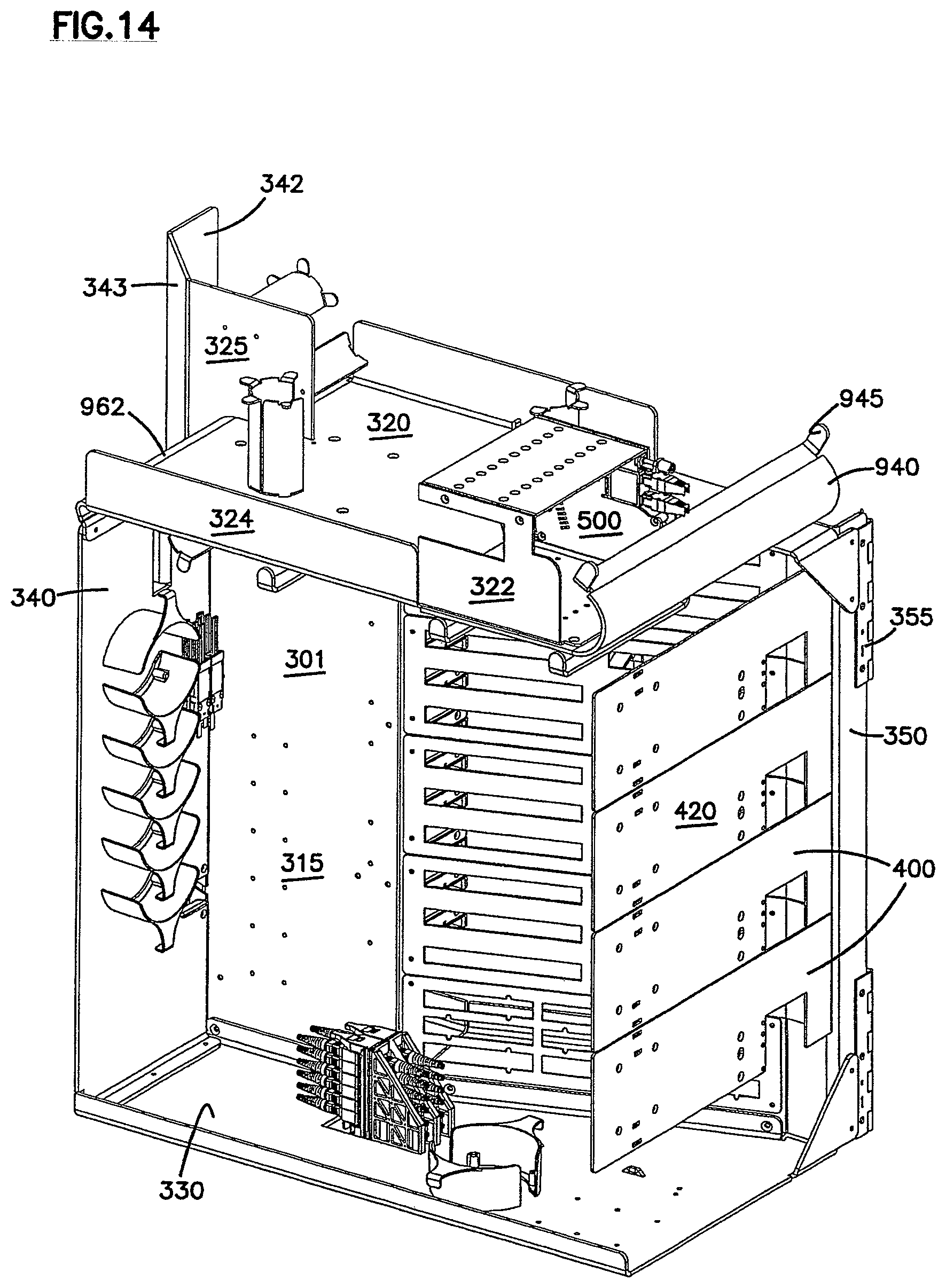Patent US12306450 Figure 19 – Fiber distribution hub