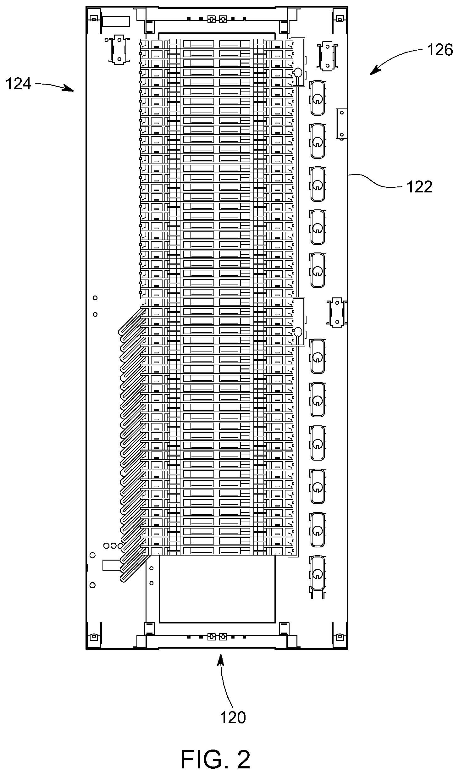 Patent US12306451 Figure 2 – Frame assemblies for optical fiber distribution elements