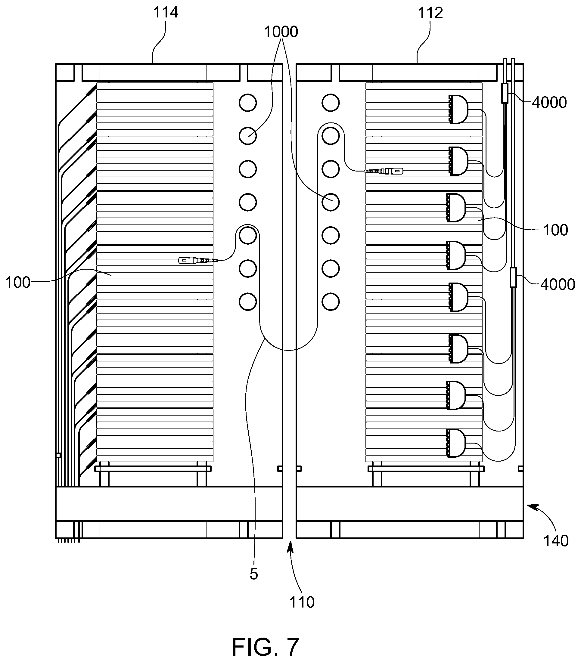 Patent US12306451 Figure 7 – Frame assemblies for optical fiber distribution elements