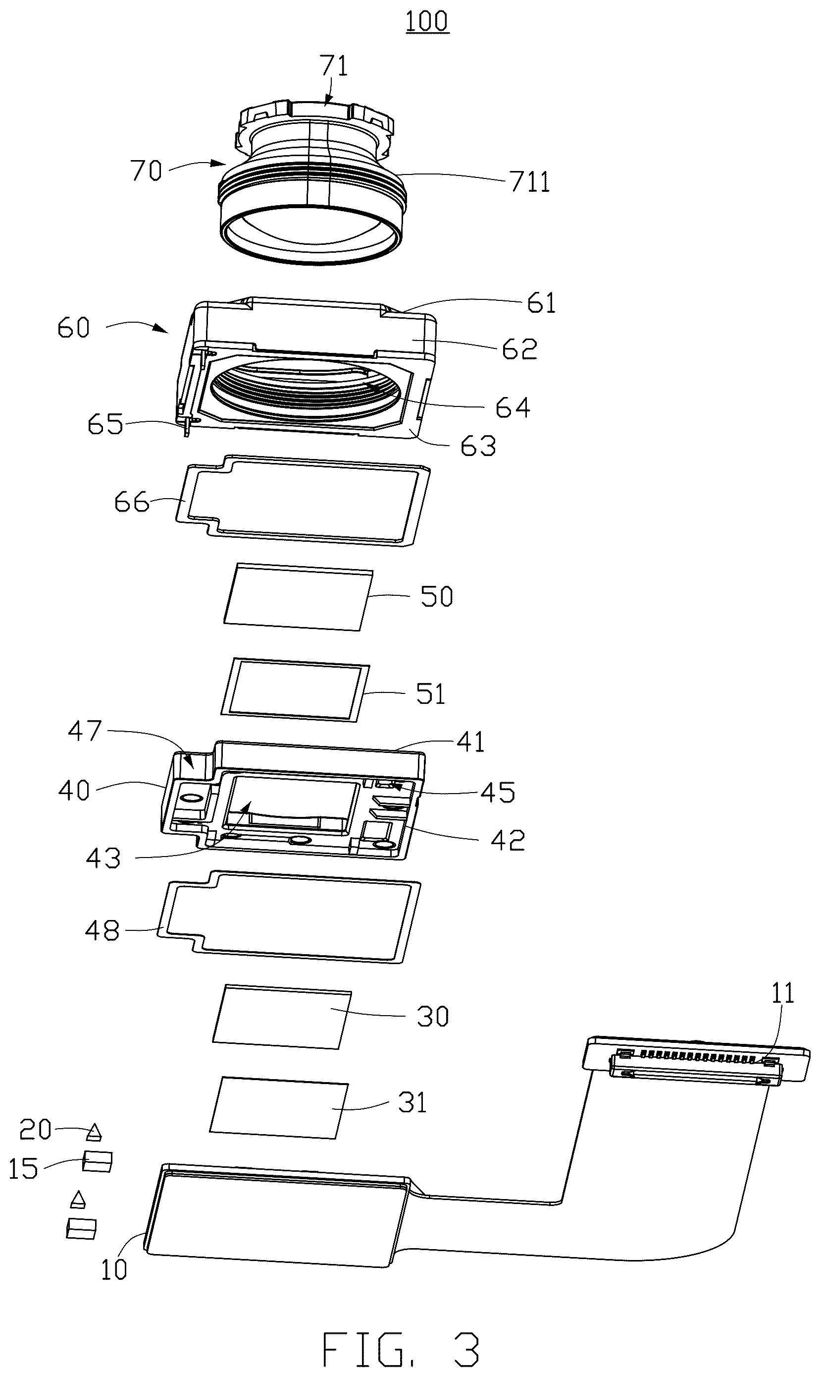 Patent US12306457 Figure 3 – Lens module having a voice coil motor and electronic device