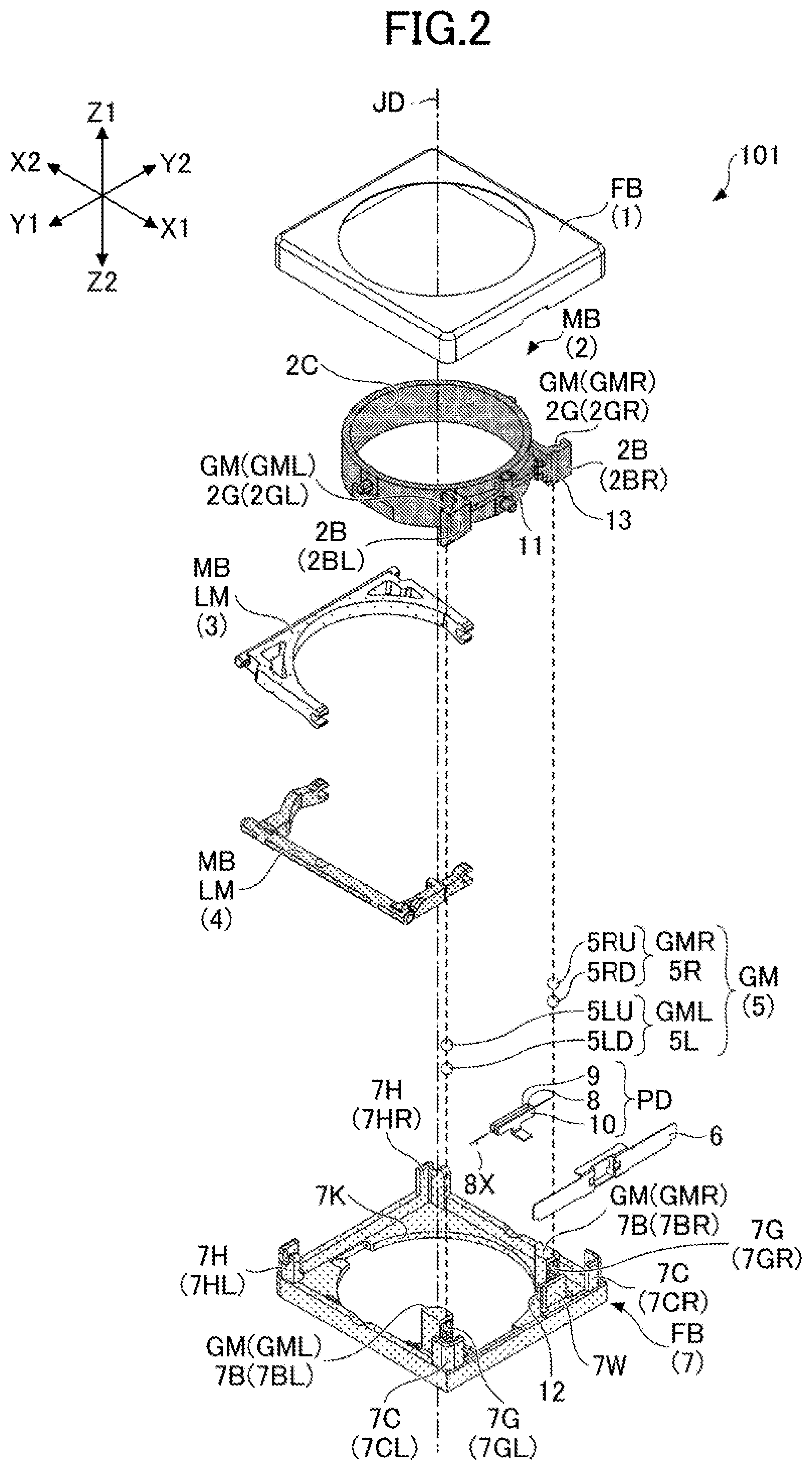 Patent US12306459 Figure 3 – Lens driving device and camera module