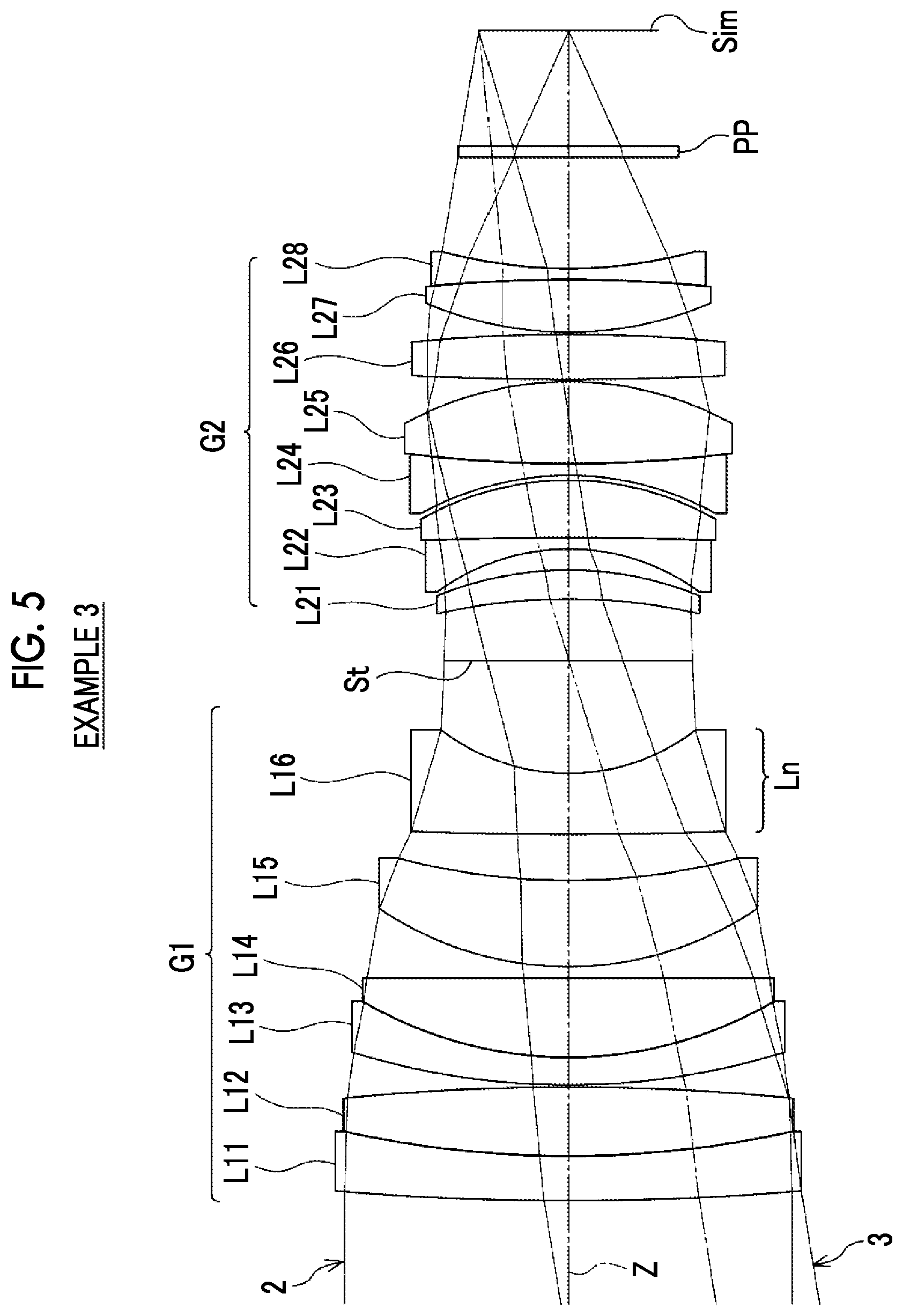 Patent US12306463 Figure 5 – Imaging lens and imaging apparatus