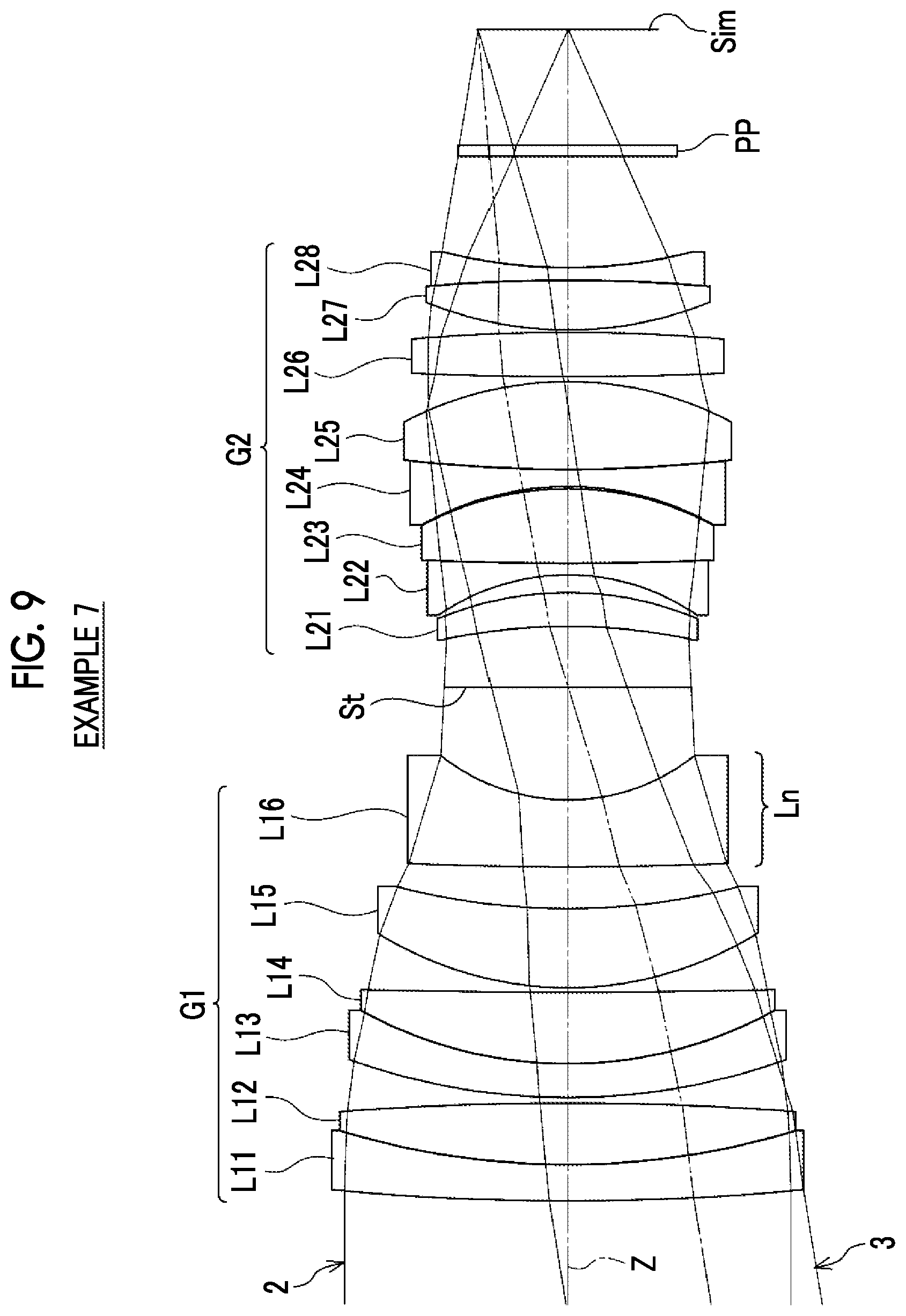 Patent US12306463 Figure 9 – Imaging lens and imaging apparatus