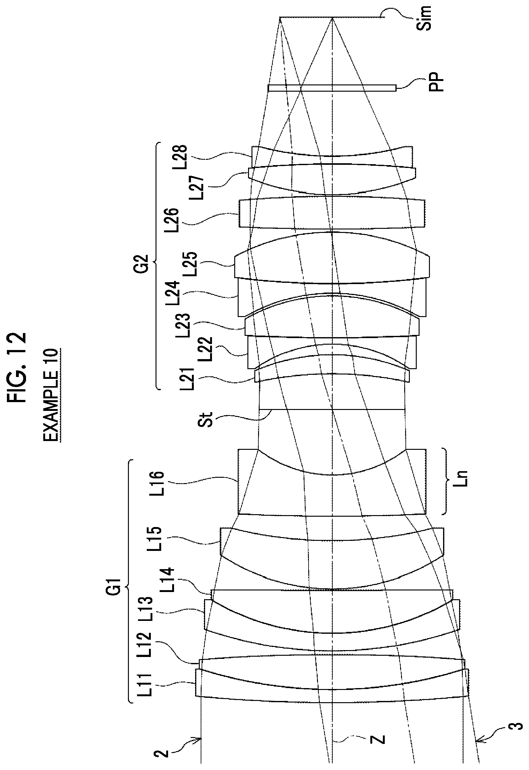 Patent US12306463 Figure 12 – Imaging lens and imaging apparatus