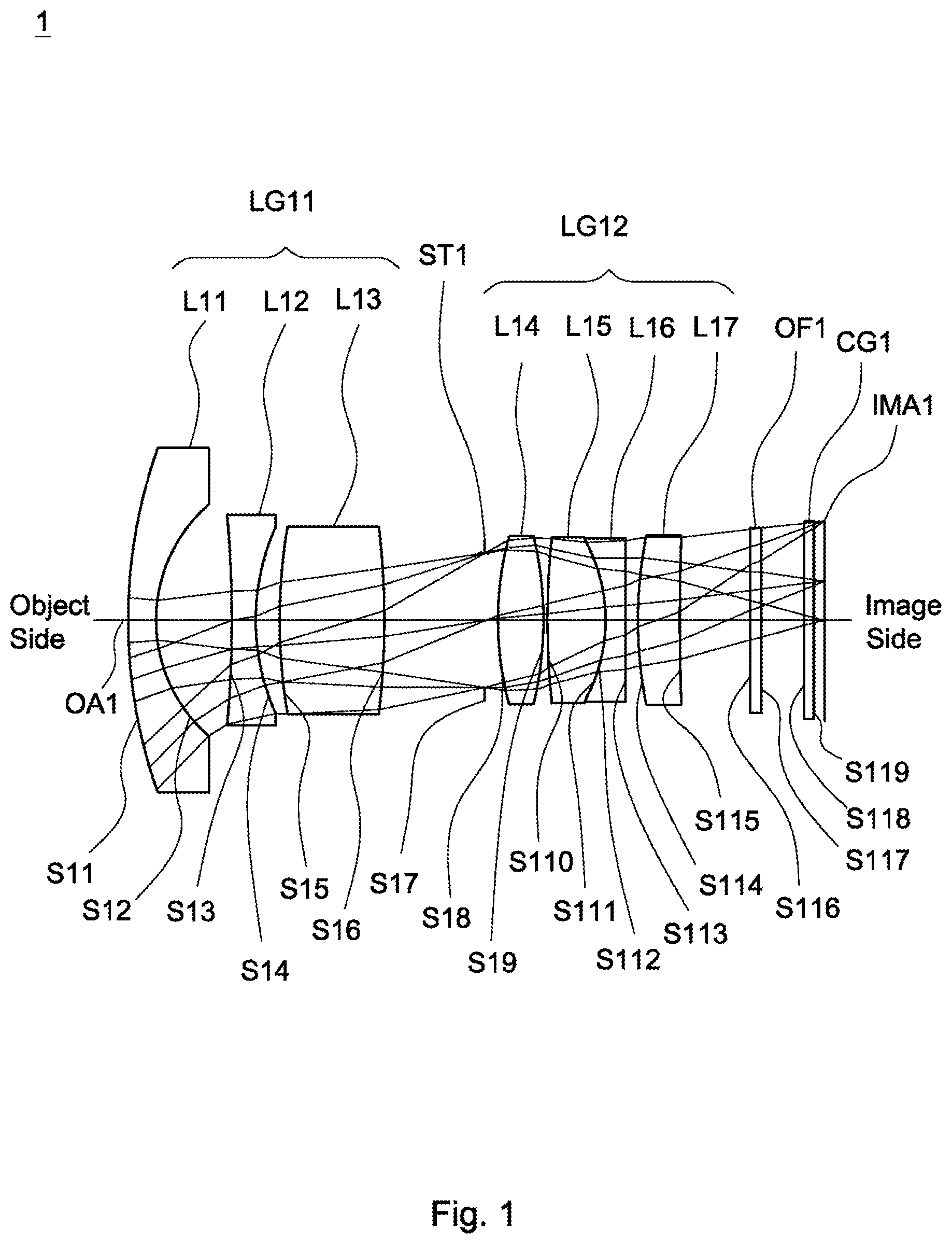 Patent US12306464 Figure 1 – Lens assembly
