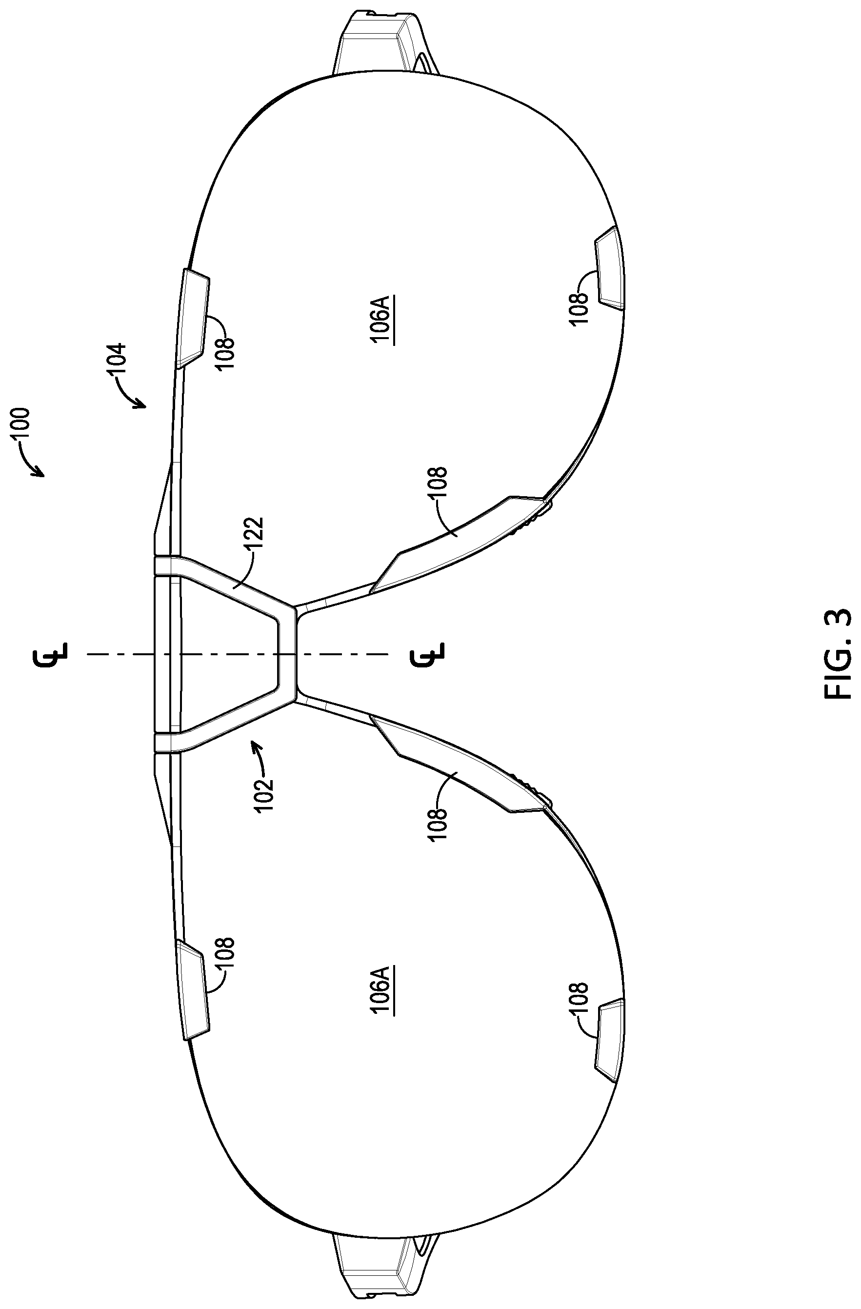 Patent US12306468 Figure 3 – Eyewear having a pivotable lens retainer