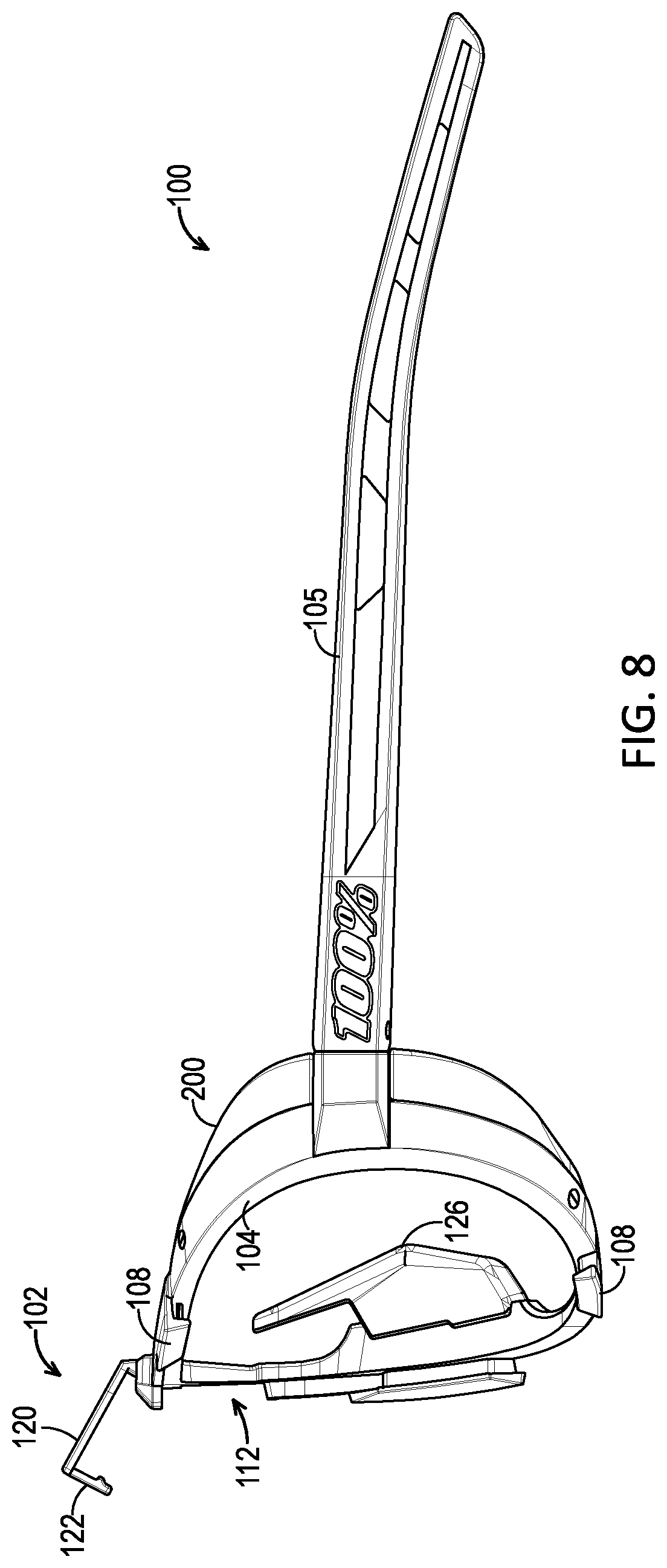 Patent US12306468 Figure 6 – Eyewear having a pivotable lens retainer