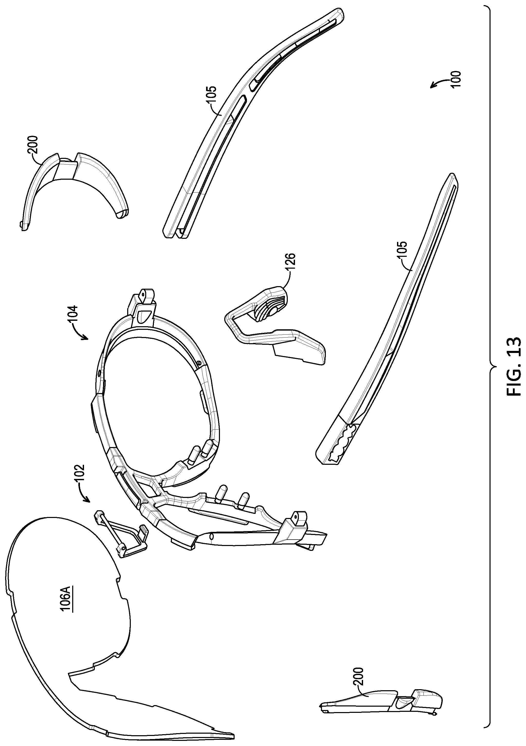 Patent US12306468 Figure 9 – Eyewear having a pivotable lens retainer