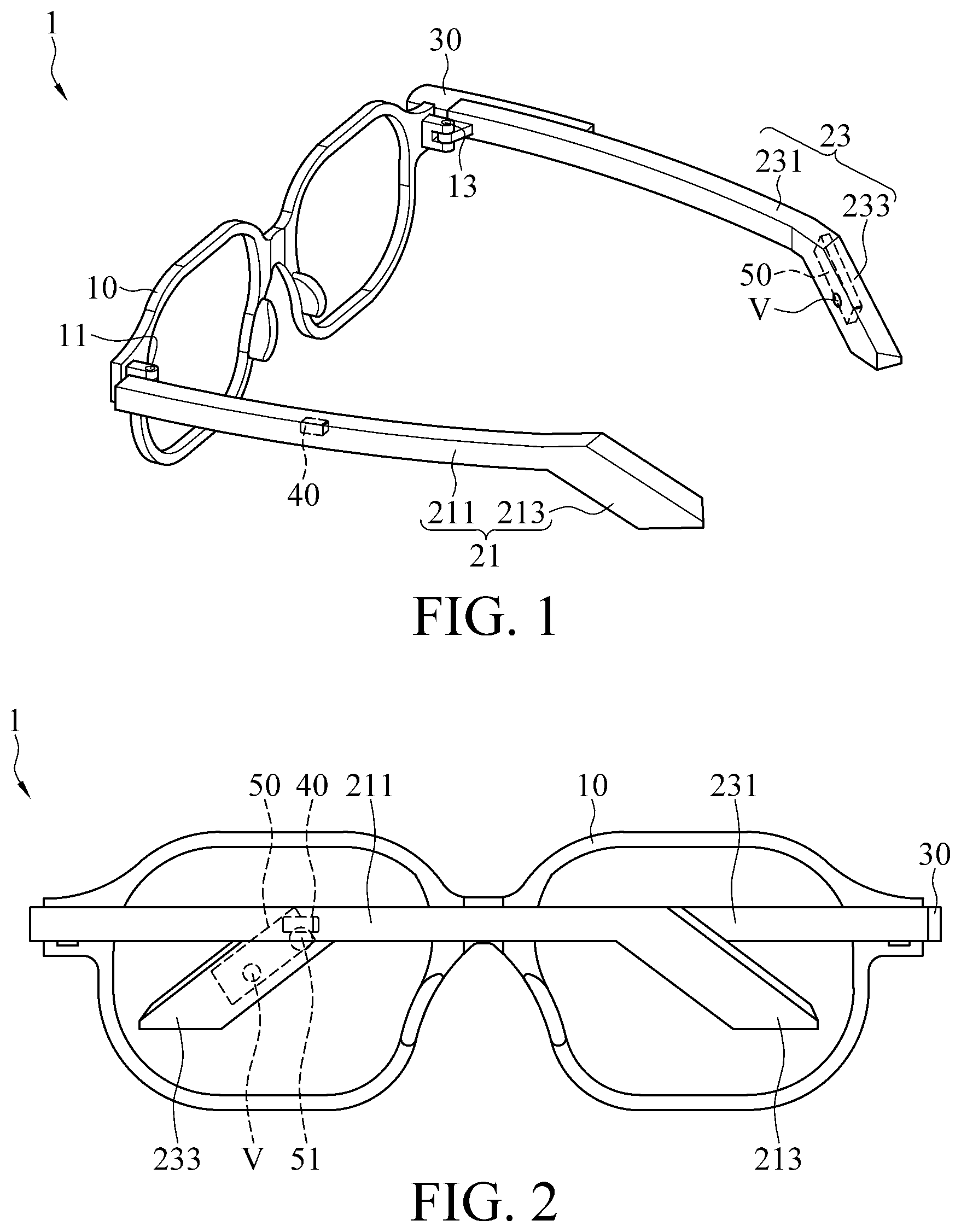 Patent US12306469 Figure 1 – Electronic glasses
