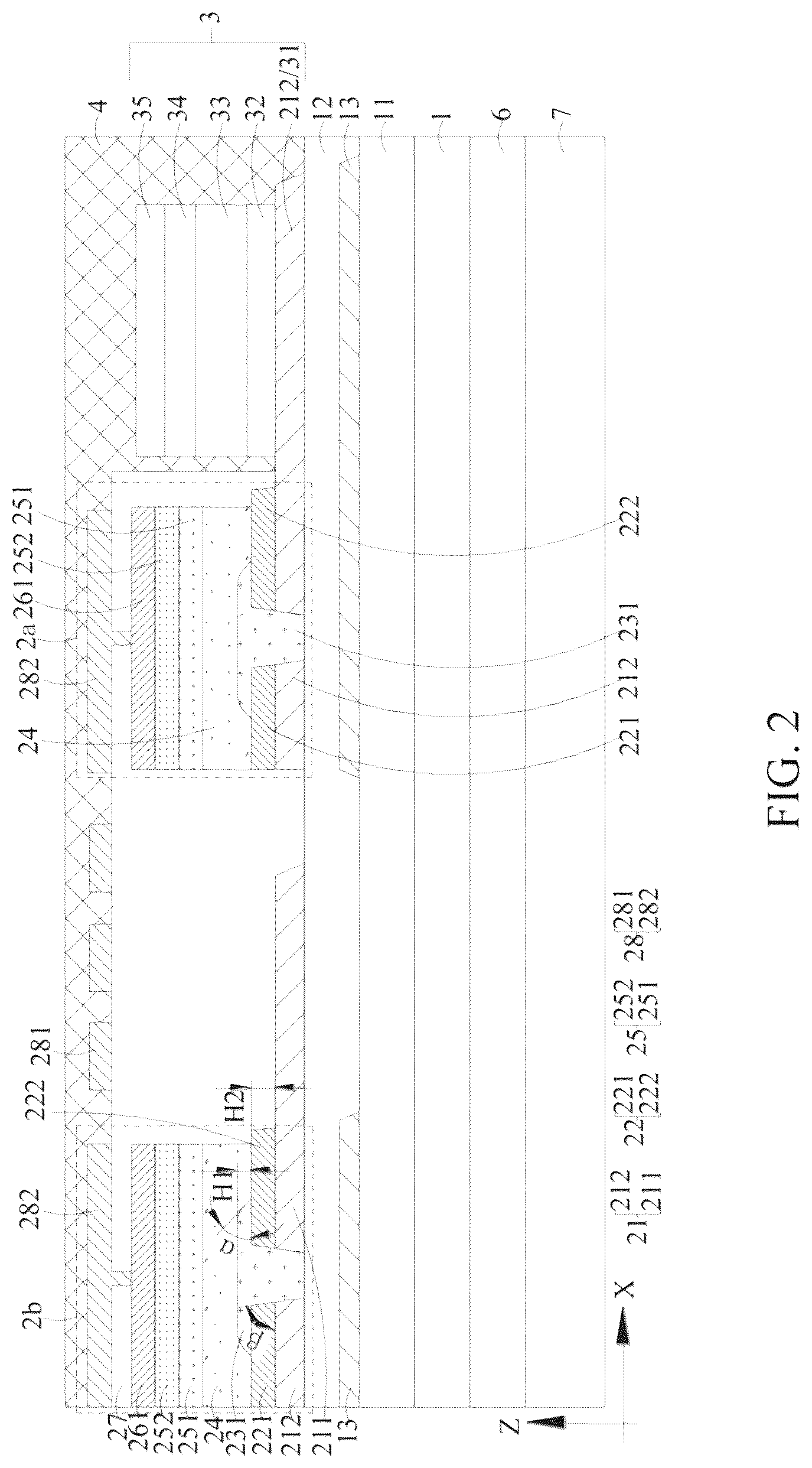 Patent US12306489 Figure 2 – Photoelectric detection backplate, liquid crystal display panel and liquid crystal display apparatus