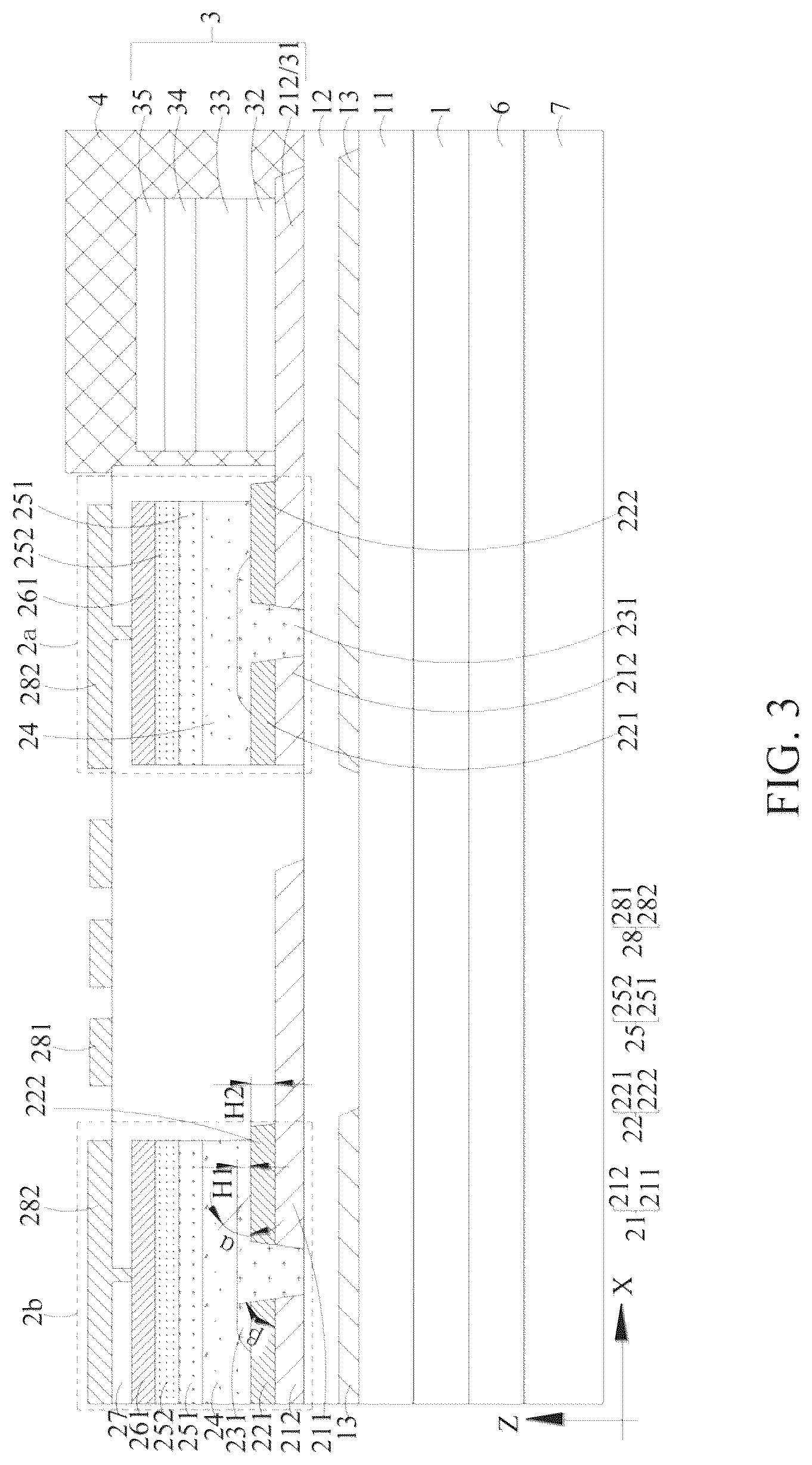 Patent US12306489 Figure 3 – Photoelectric detection backplate, liquid crystal display panel and liquid crystal display apparatus