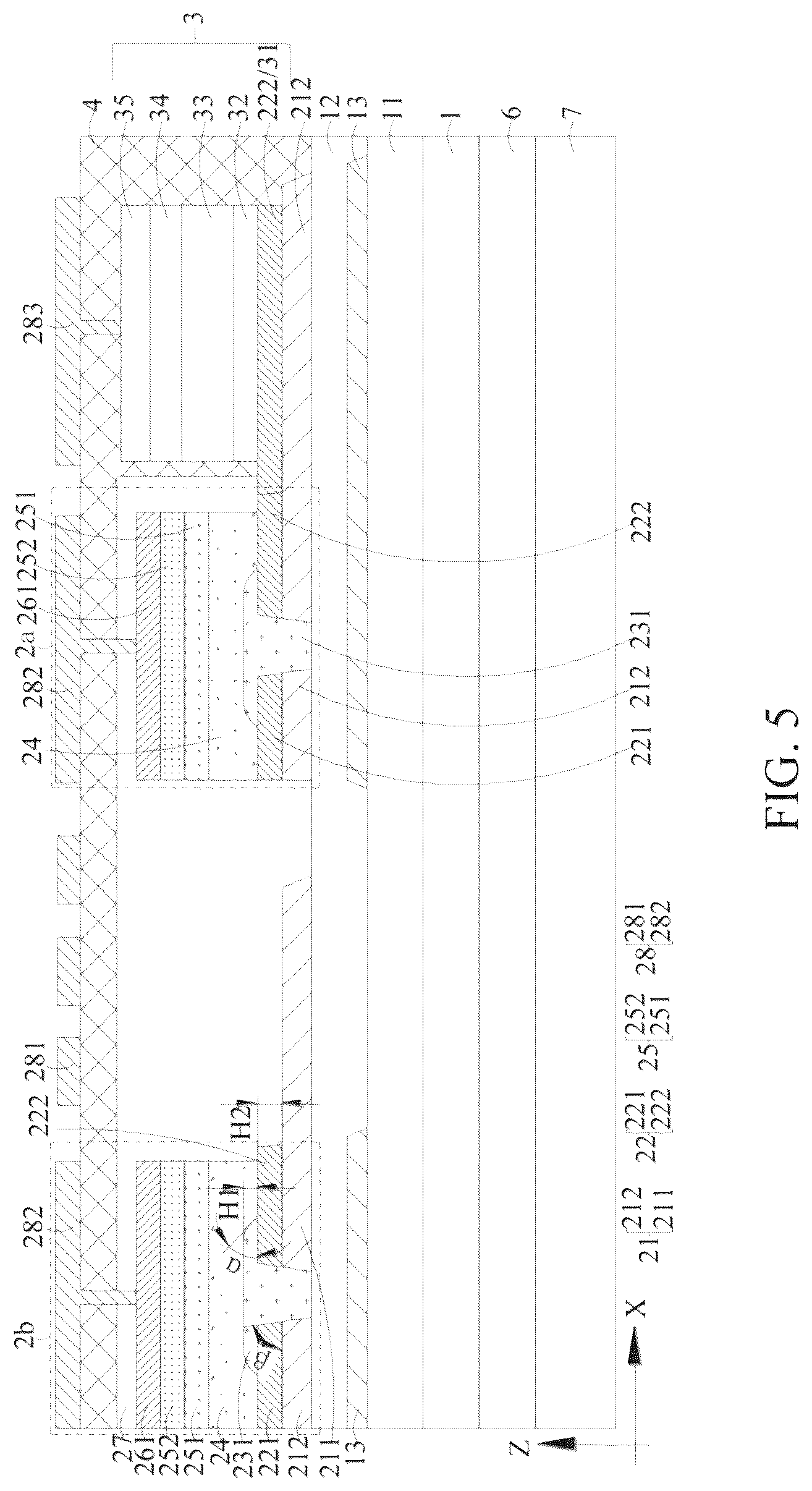 Patent US12306489 Figure 5 – Photoelectric detection backplate, liquid crystal display panel and liquid crystal display apparatus