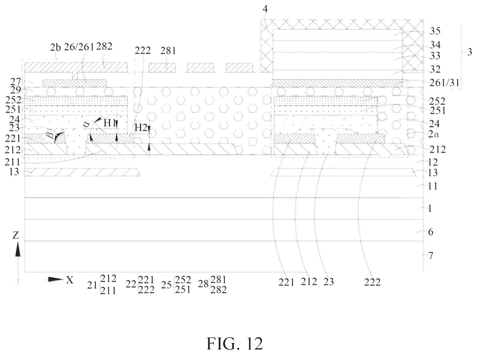 Patent US12306489 Figure 11 – Photoelectric detection backplate, liquid crystal display panel and liquid crystal display apparatus