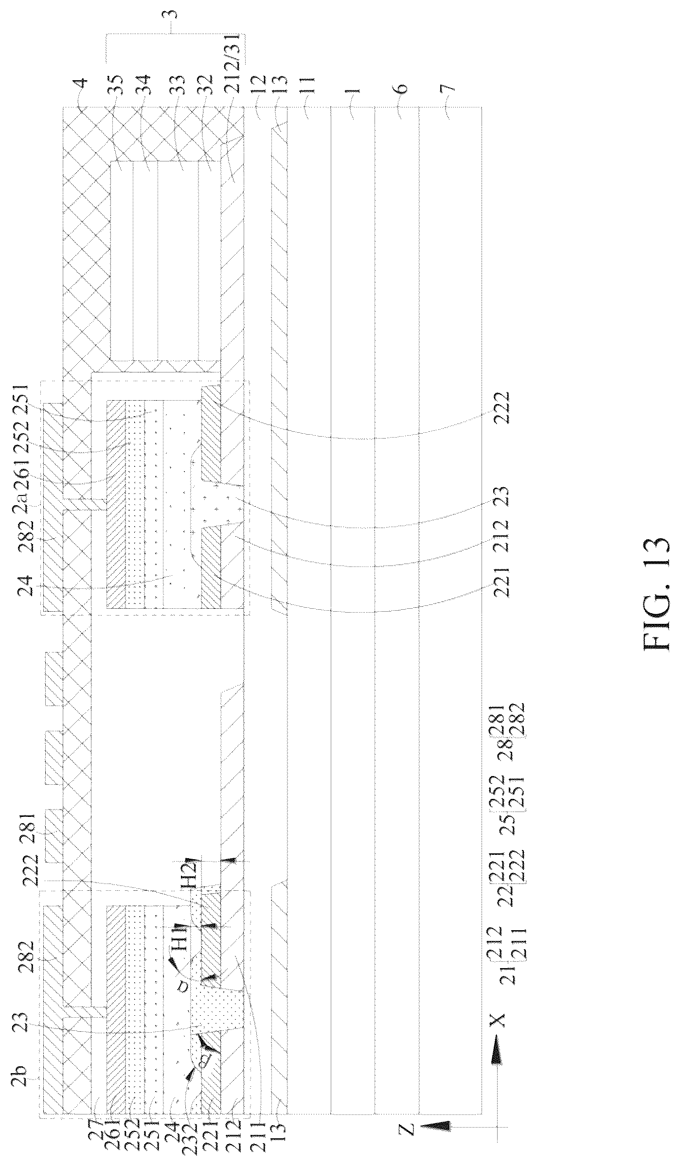 Patent US12306489 Figure 12 – Photoelectric detection backplate, liquid crystal display panel and liquid crystal display apparatus
