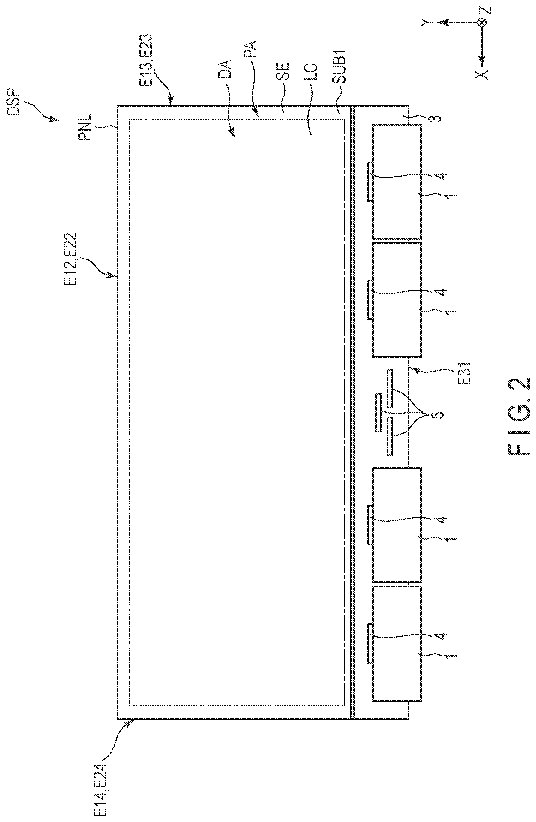 Patent US12306491 Figure 2 – Display device