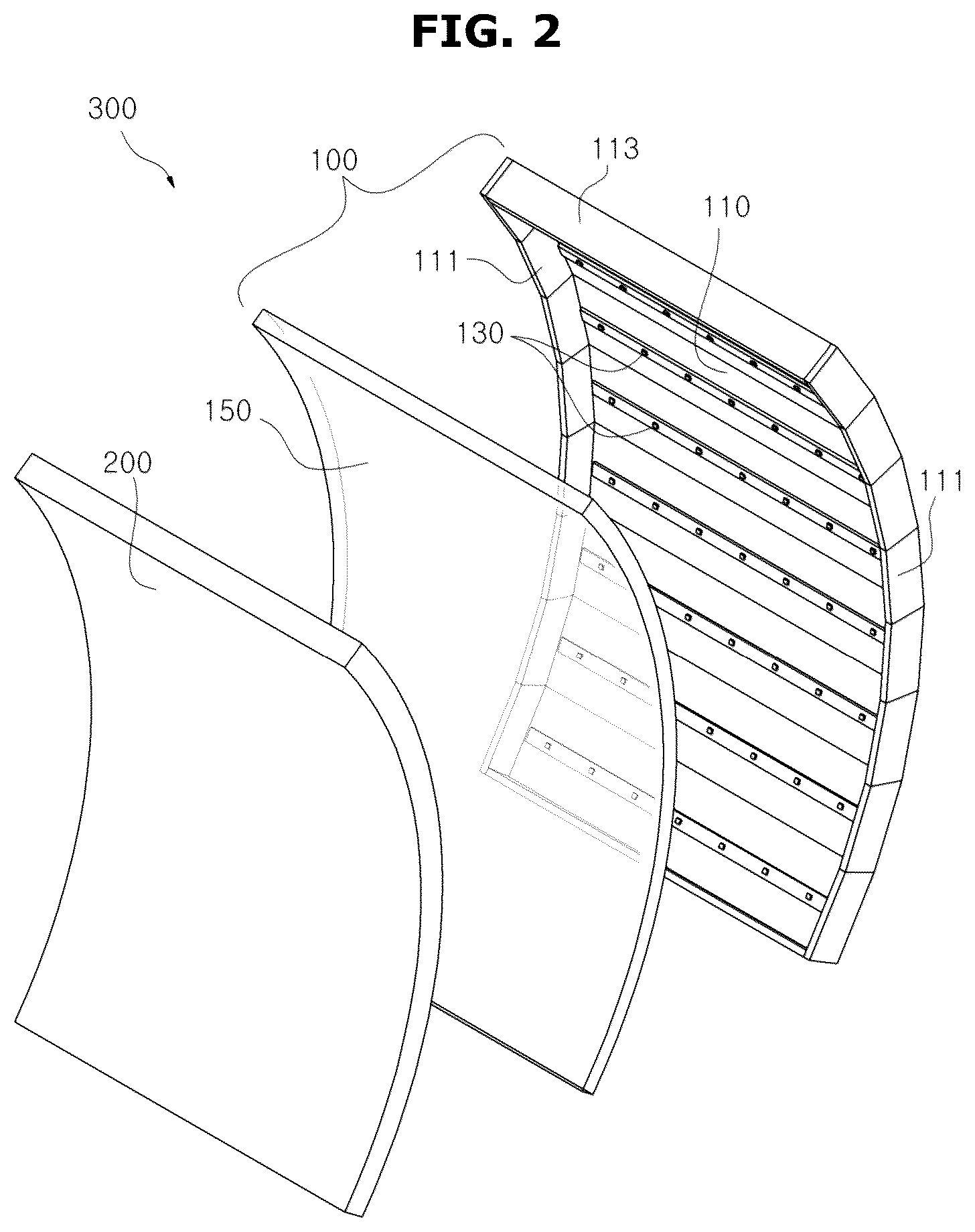 Patent US12306498 Figure 2 – Method of manufacturing bottom chassis and method of manufacturing curved display device, and curved display device using the same