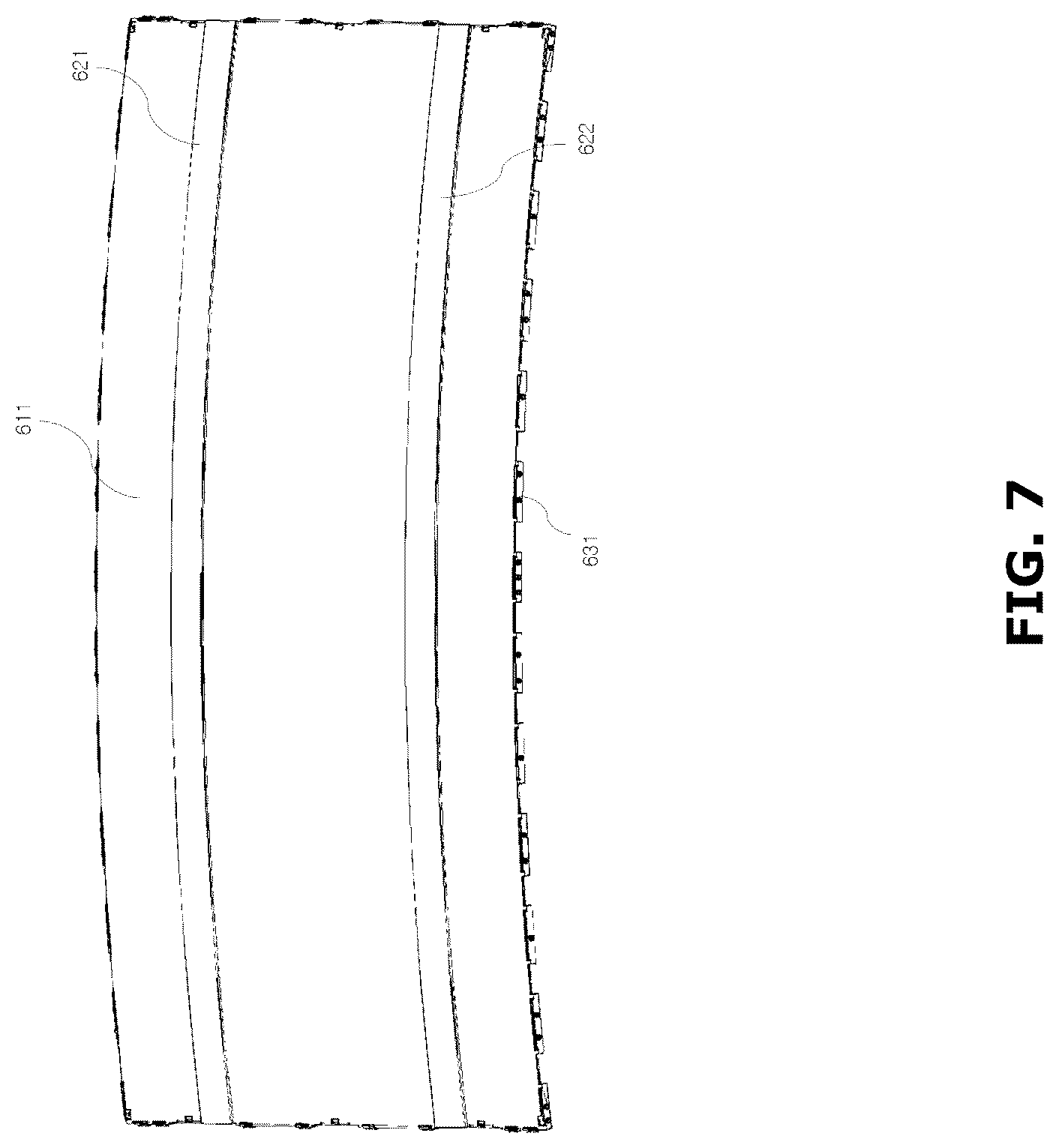 Patent US12306498 Figure 7 – Method of manufacturing bottom chassis and method of manufacturing curved display device, and curved display device using the same