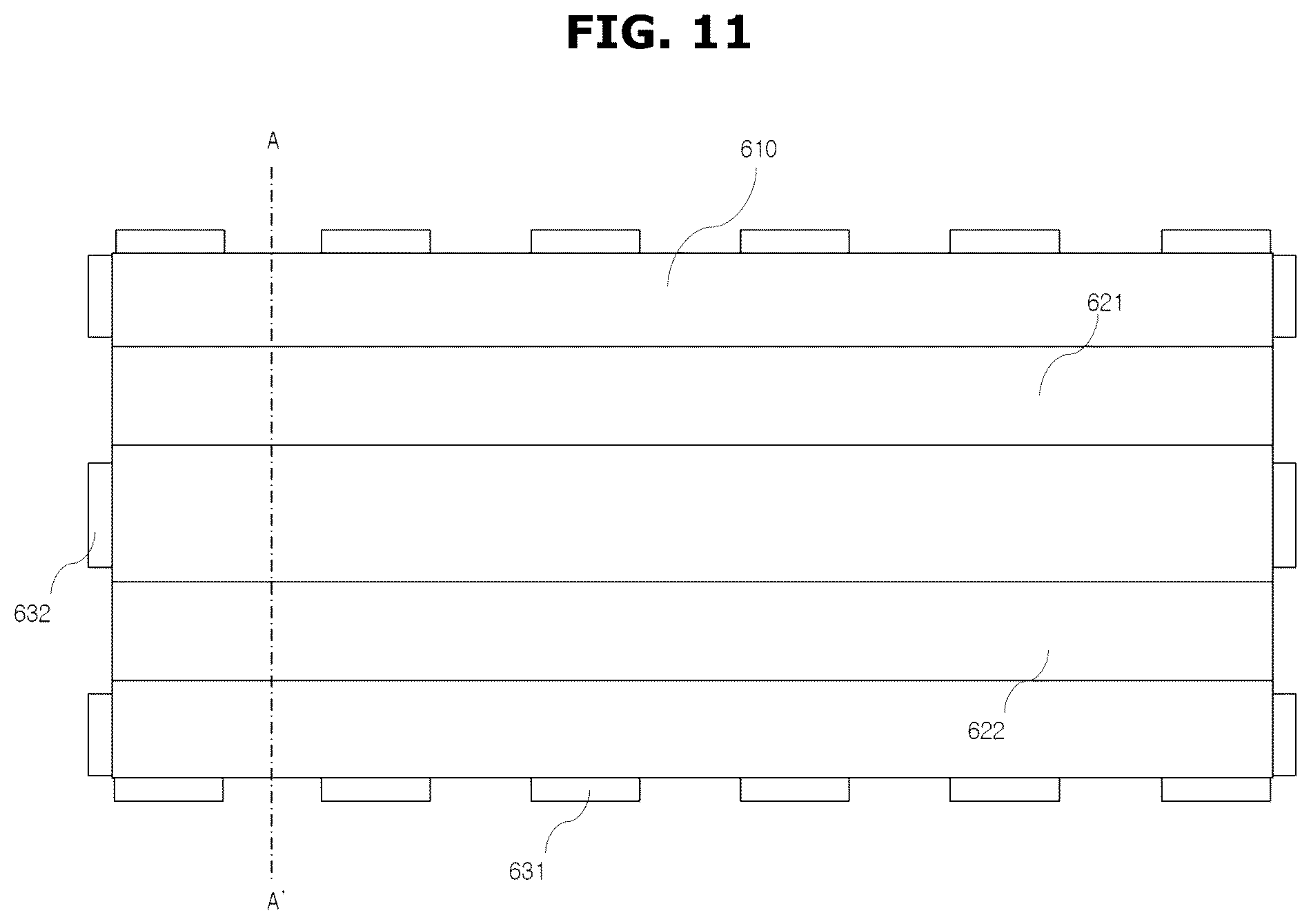 Patent US12306498 Figure 11 – Method of manufacturing bottom chassis and method of manufacturing curved display device, and curved display device using the same