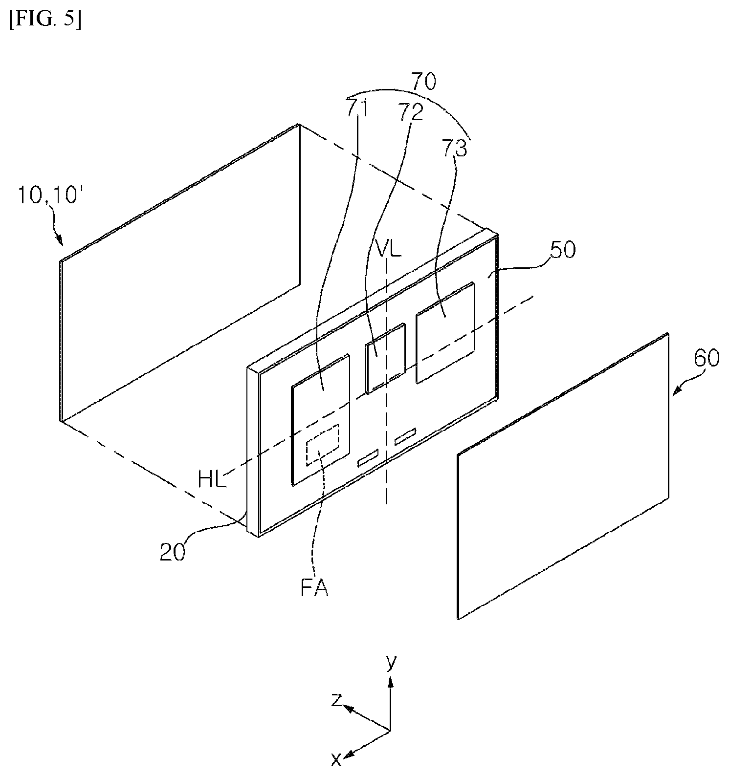 Patent US12306499 Figure 5 – Display device