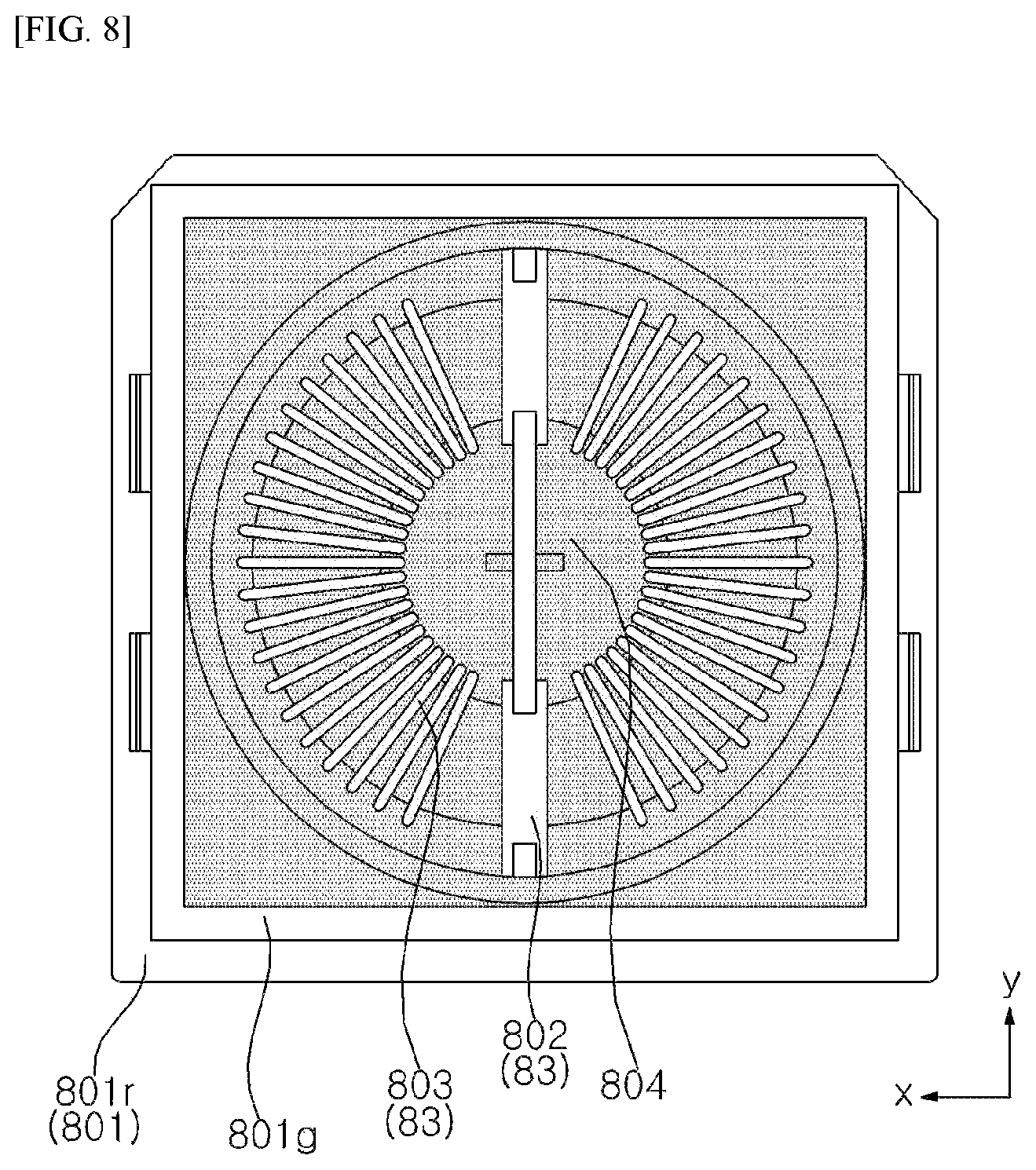 Patent US12306499 Figure 8 – Display device