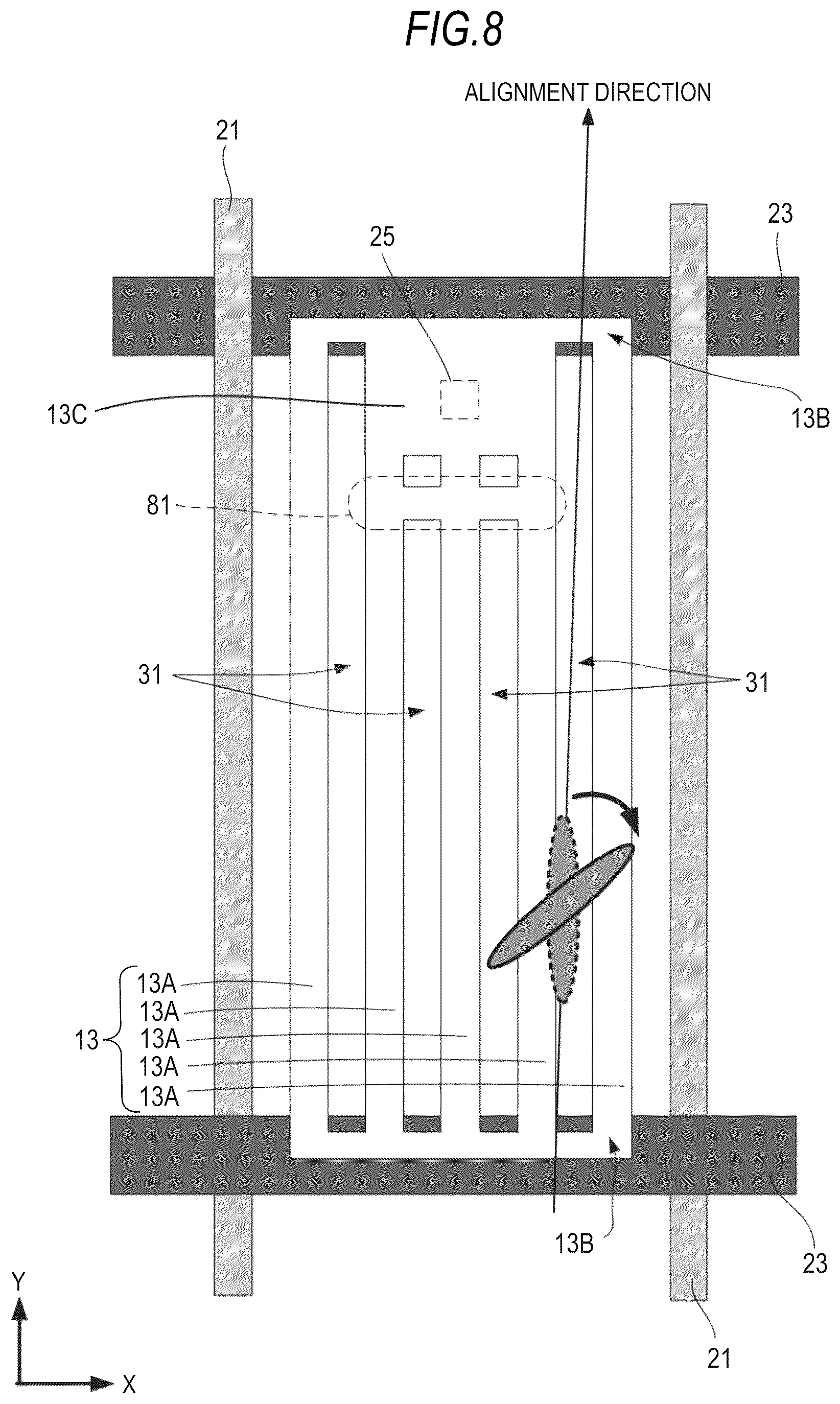 Patent US12306502 Figure 8 – Display device