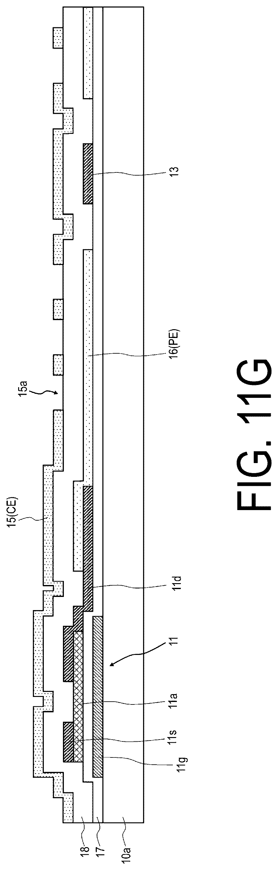 Patent US12306503 Figure 17 – Liquid crystal display device comprising electrodes each having a plurality of slits that form an acute angle with a short side of the electrodes
