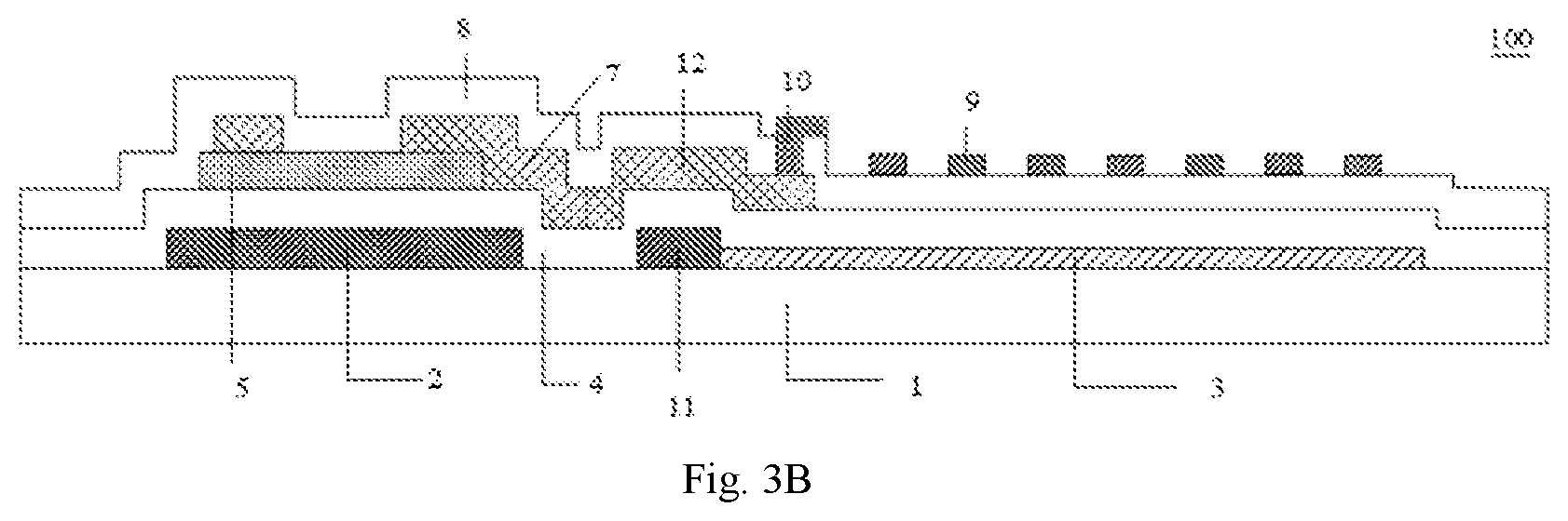 Patent US12306505 Figure 5 – Array substrate comprising first and second auxiliary electrodes, and display device