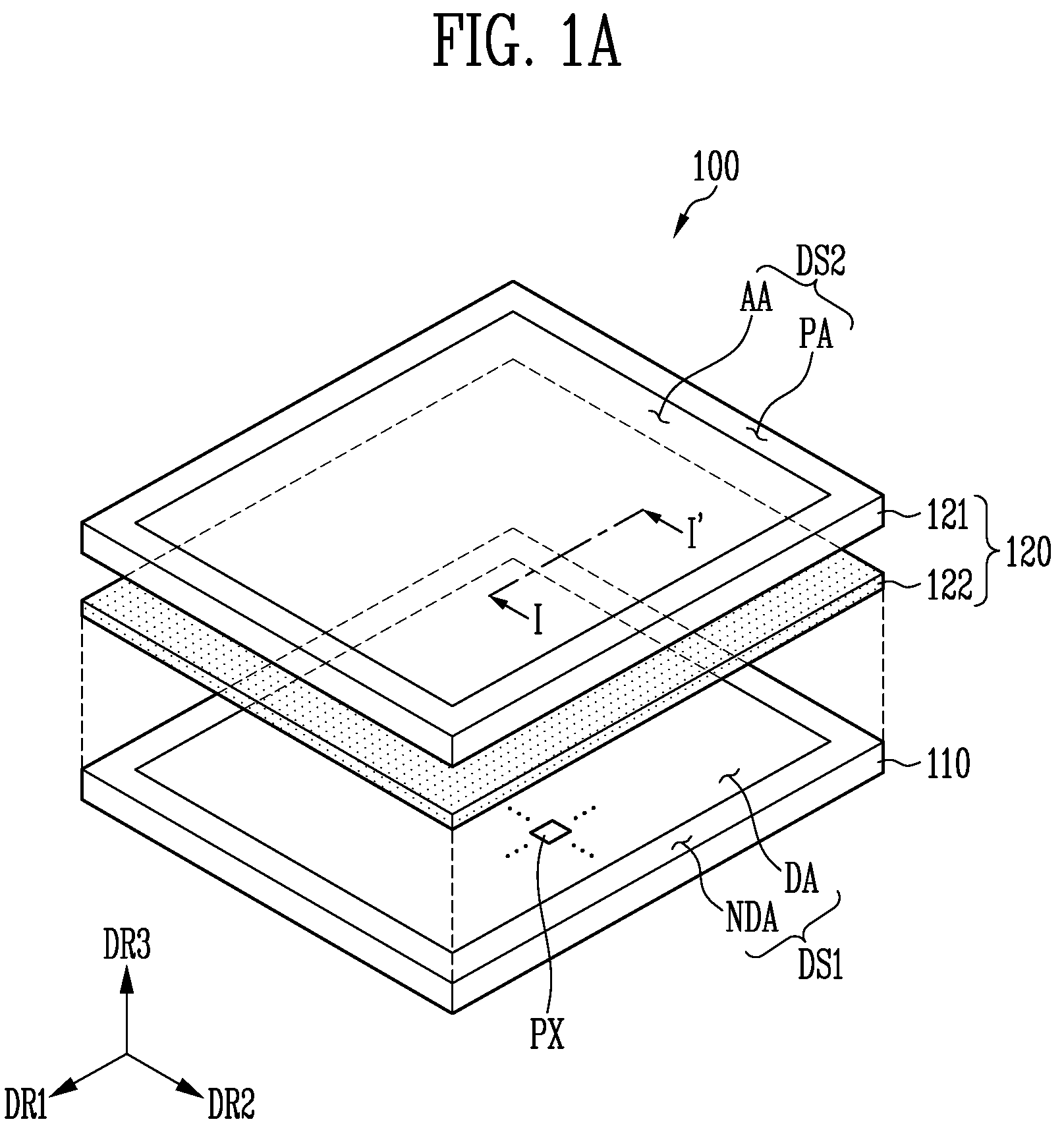 Patent US12306512 Figure 1 – Lens device and display assembly including the same