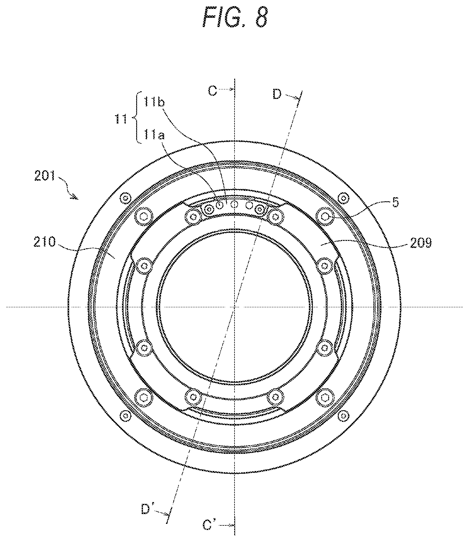 Patent US12306515 Figure 8 – Lens apparatus and image pickup apparatus