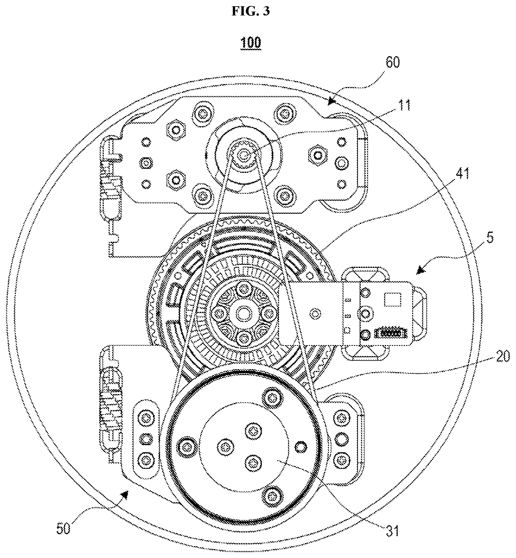 Patent US12306518 Figure 3 – Camera driving device having a plurality of timing belts